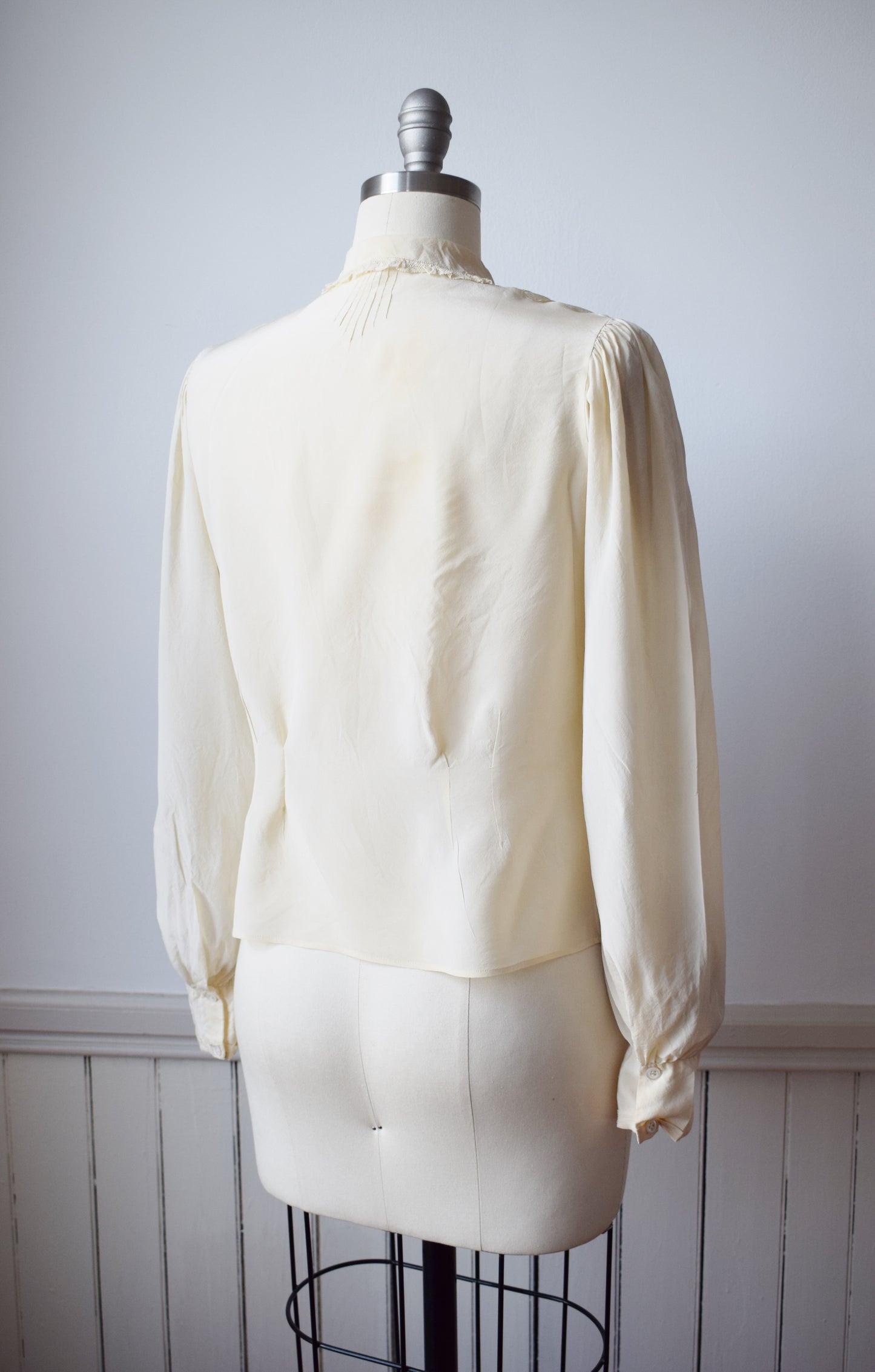 1930s/40s Silk Blouse | M