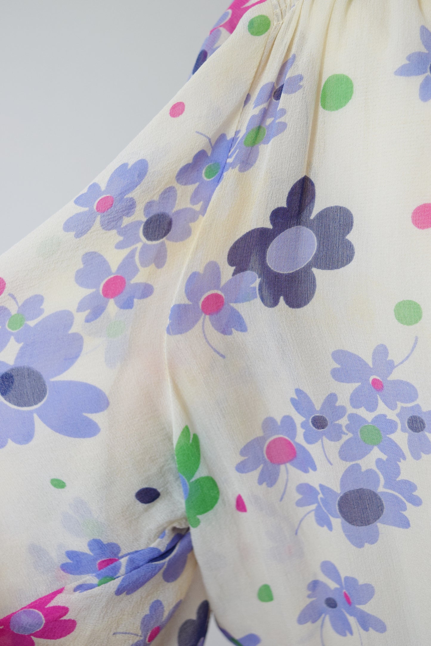 Floral Silk Day Dress | 1930s | L
