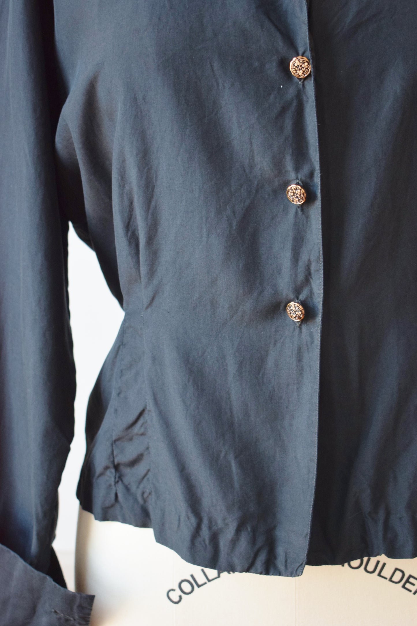 1950s/60s Silk Blouse | L | wounded bird