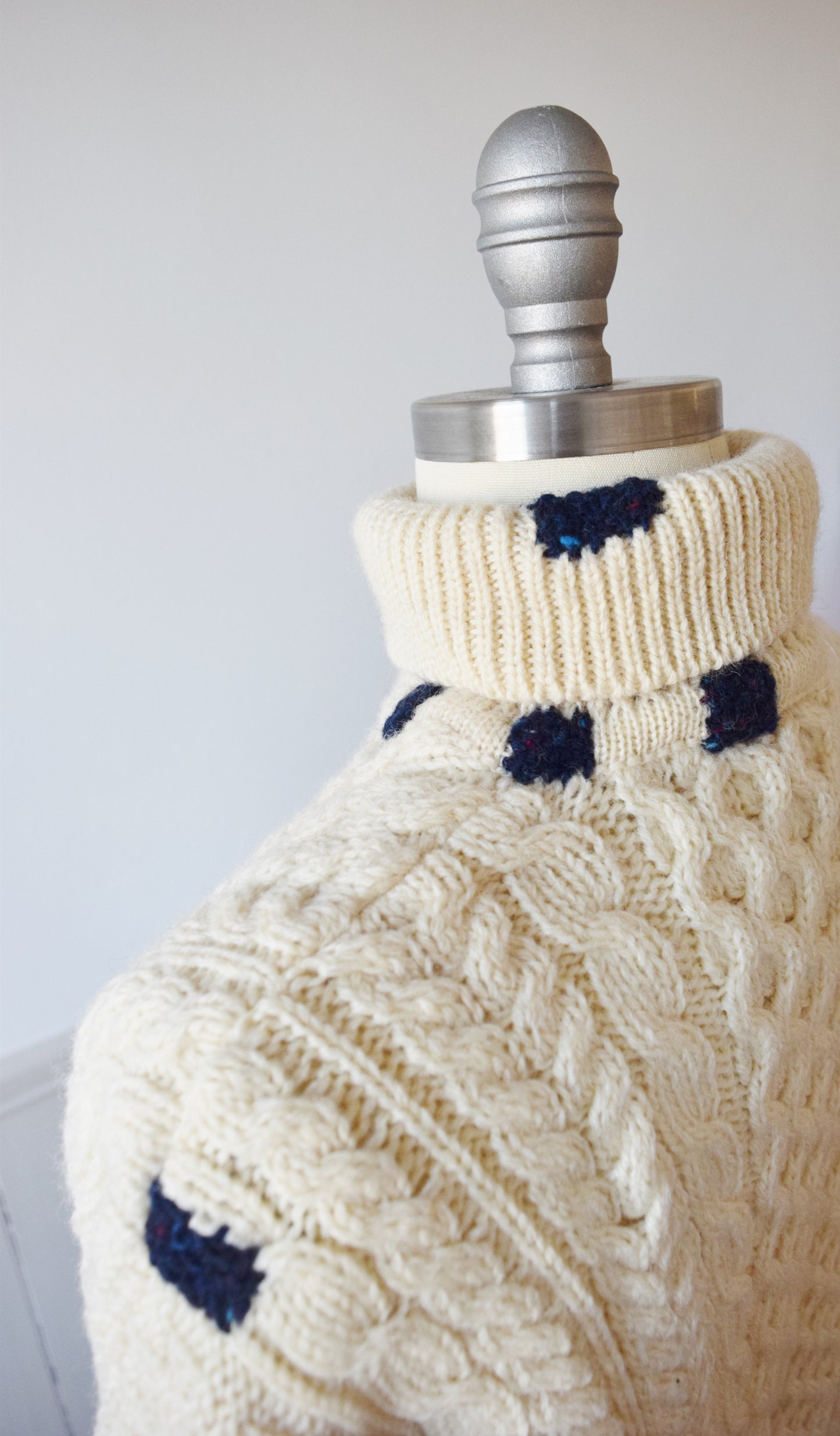 Make-Do Wool Sweater | Irish Cableknit with Custom Mends