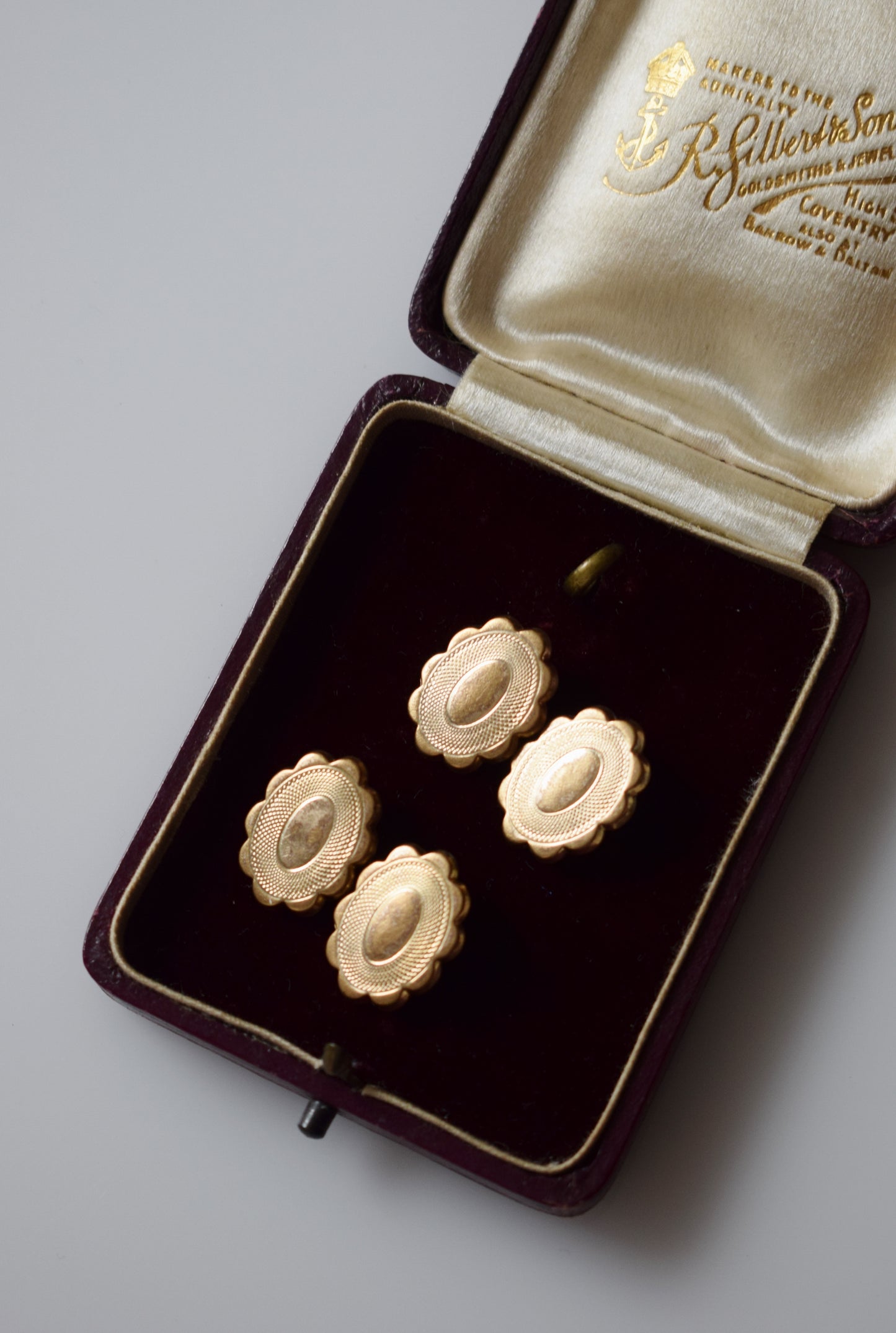 Antique Victorian Sunburst Gold-Fill Cuff Links