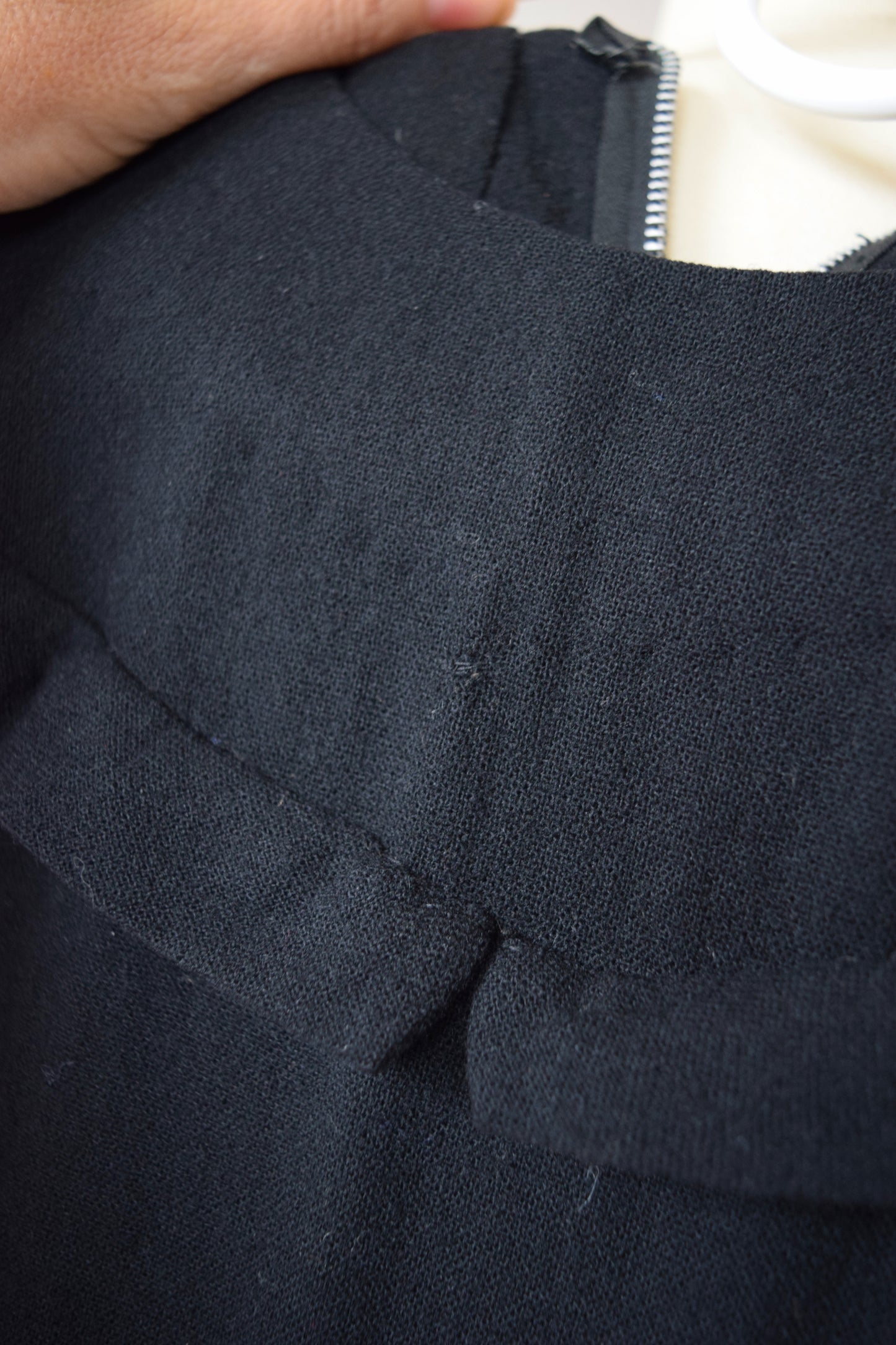 1960s Black Wool Sheath Dress | Early 1960s Vintage Dress | M