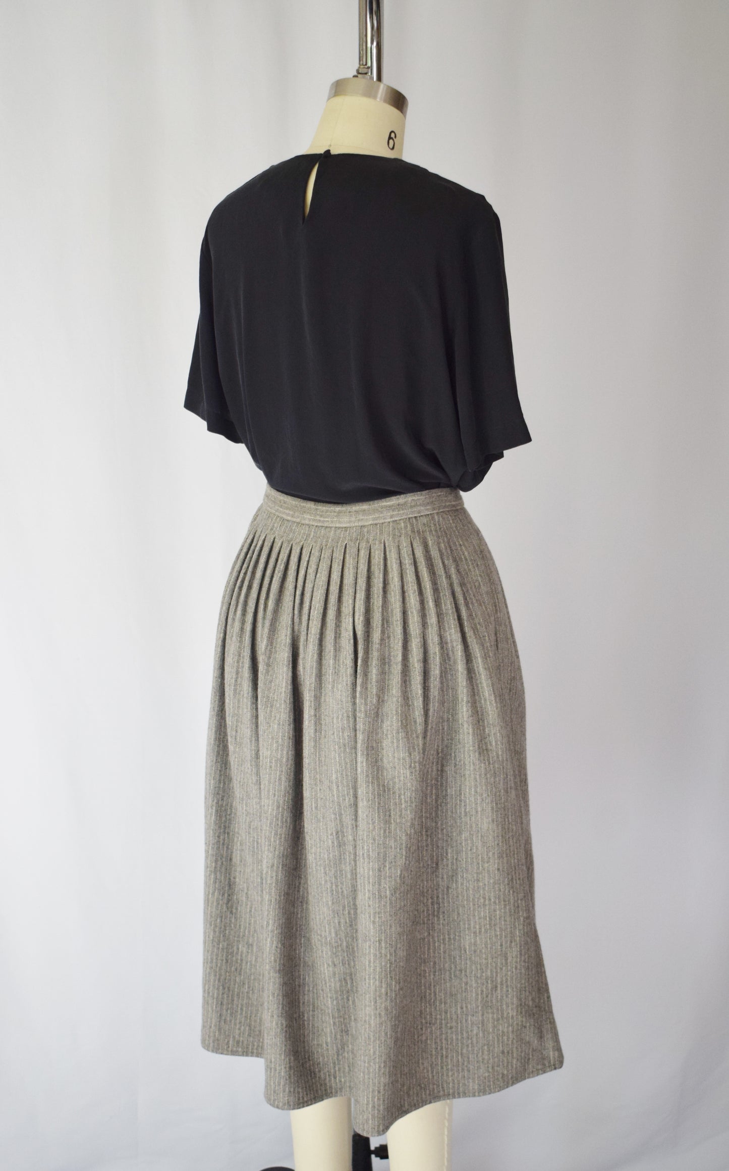 Vintage Essential Silk Tee- Chalkboard Black | S