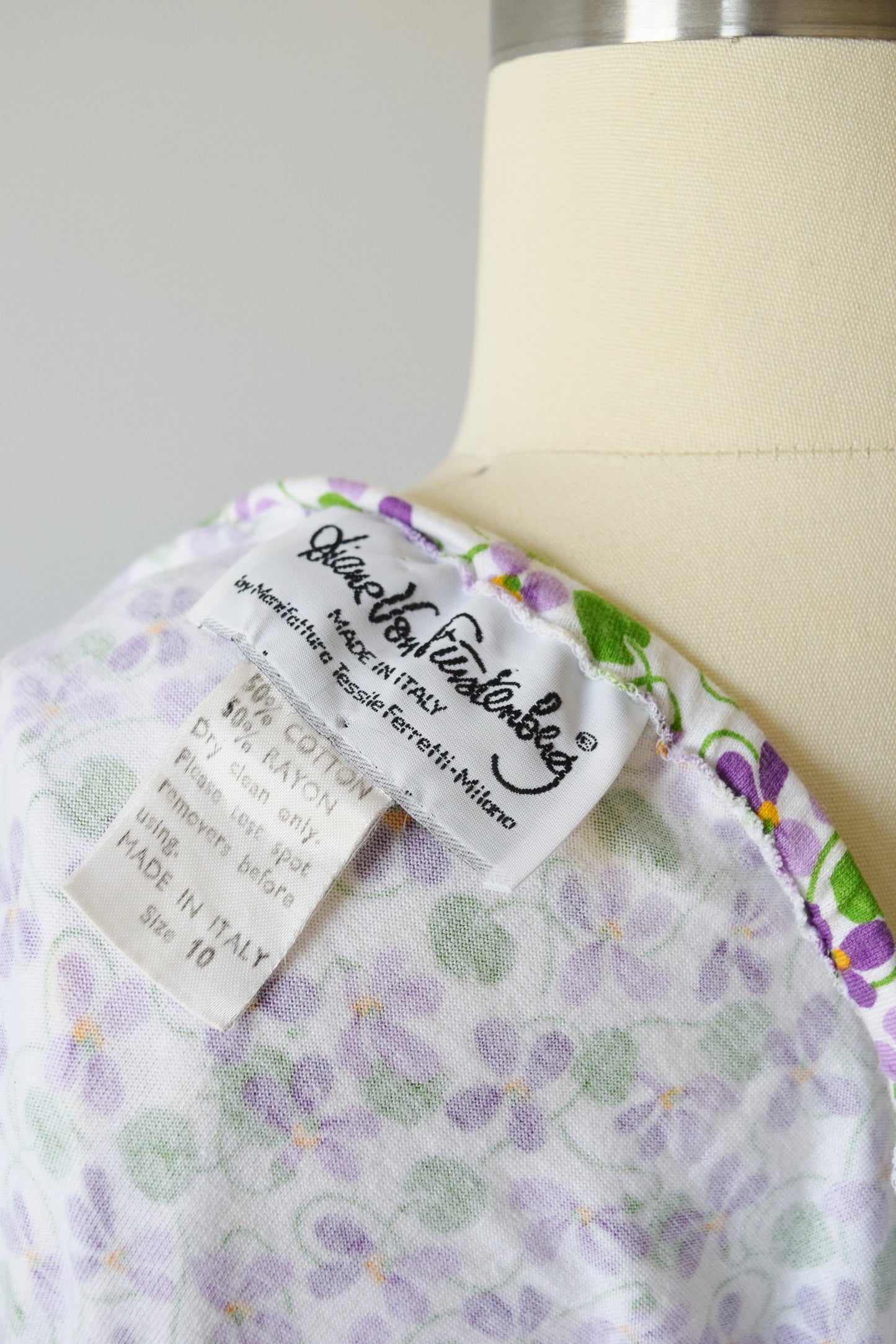 Diane Von Furstenberg Jersey Knit Violet Dress |1970s | M