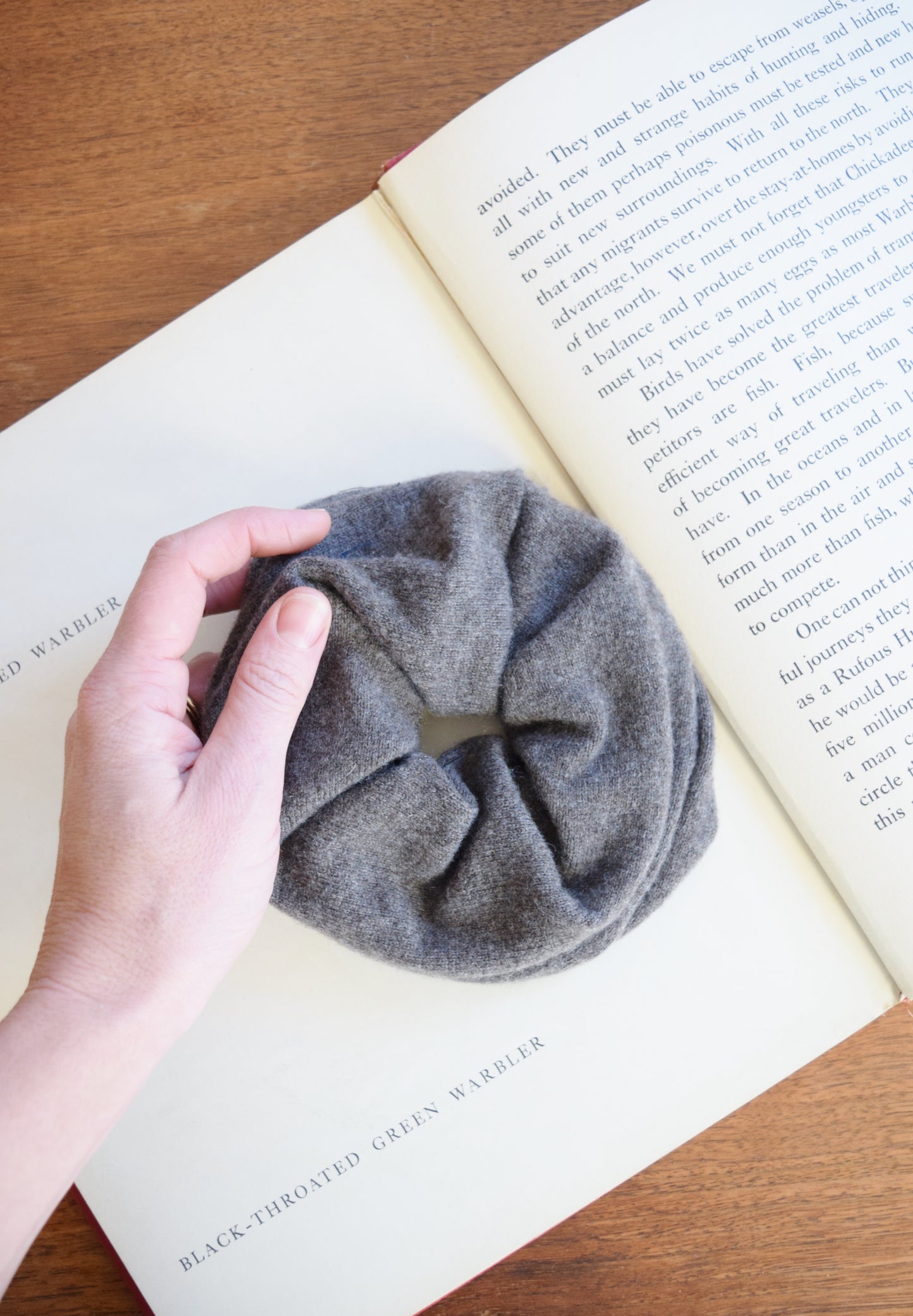 XLarge Cashmere Hair Tie in Fawn | Upcycled Scrunchie