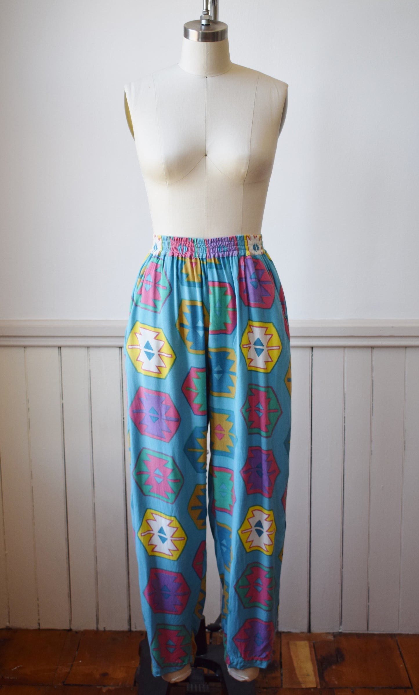 1980s Rayon Jam Pants | S