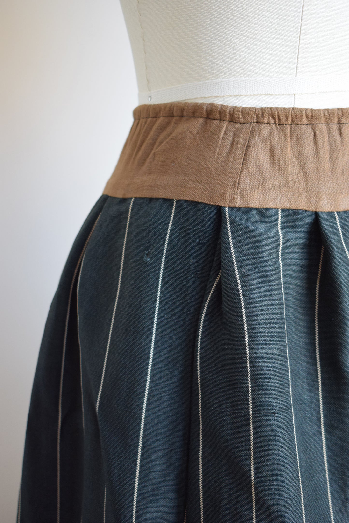 Antique Striped Wool Petticoat Skirt | S/M
