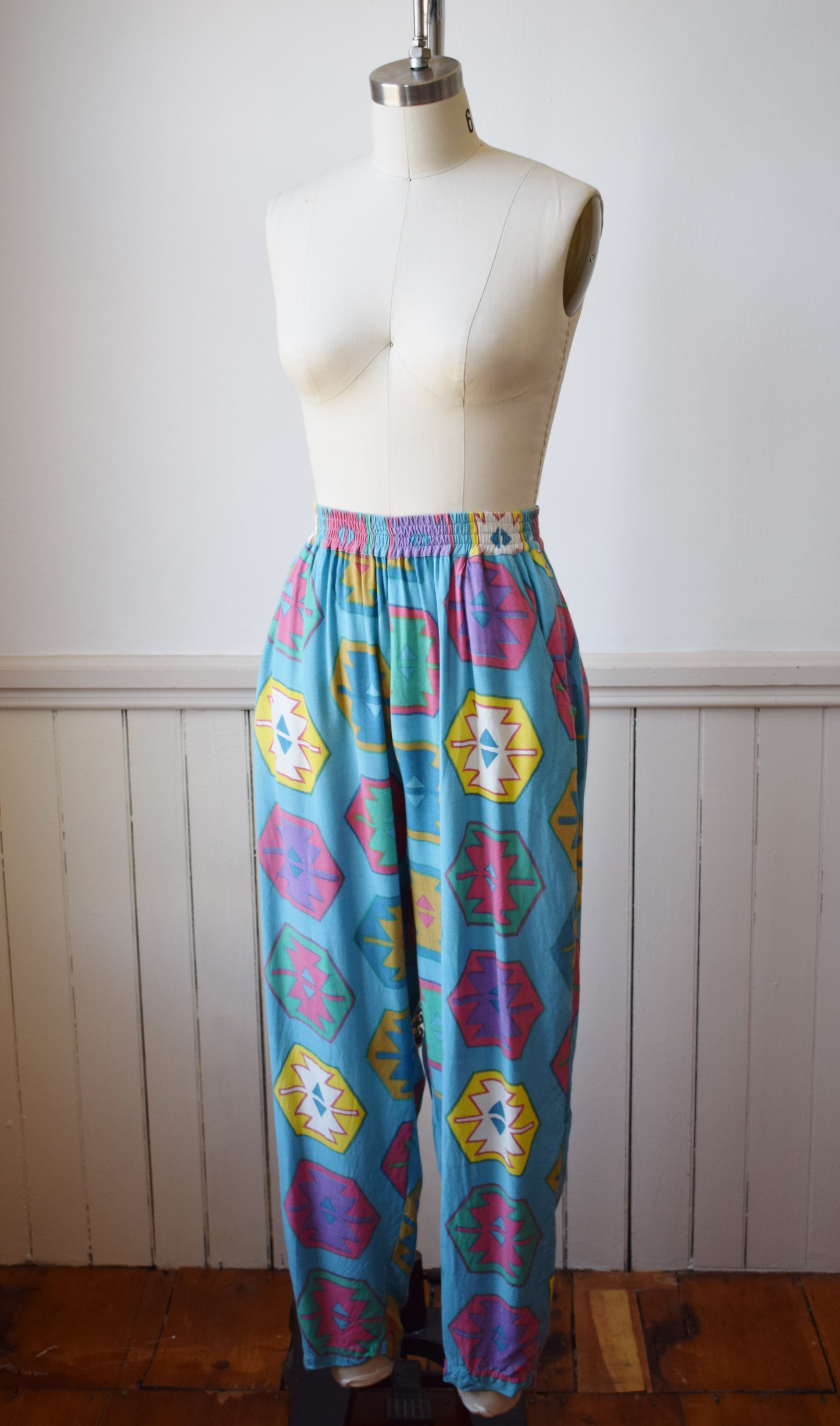 1980s Rayon Jam Pants | S