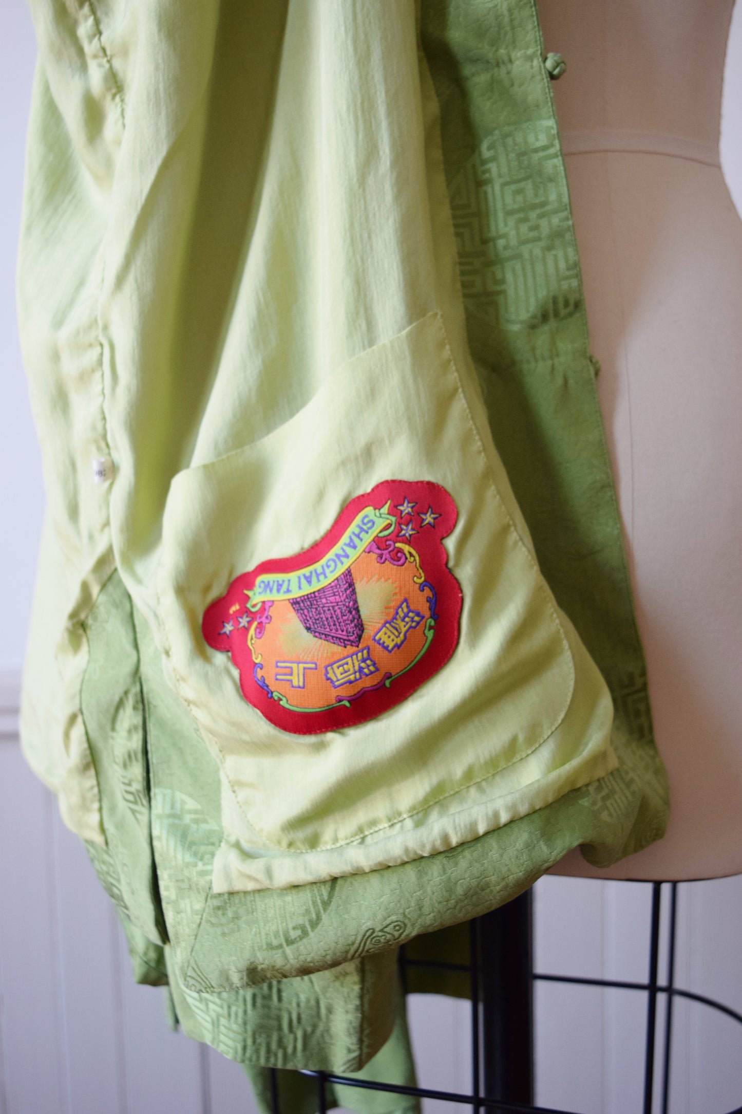 Green Silk Chinese Jacket by Shanghai Tang | M/L