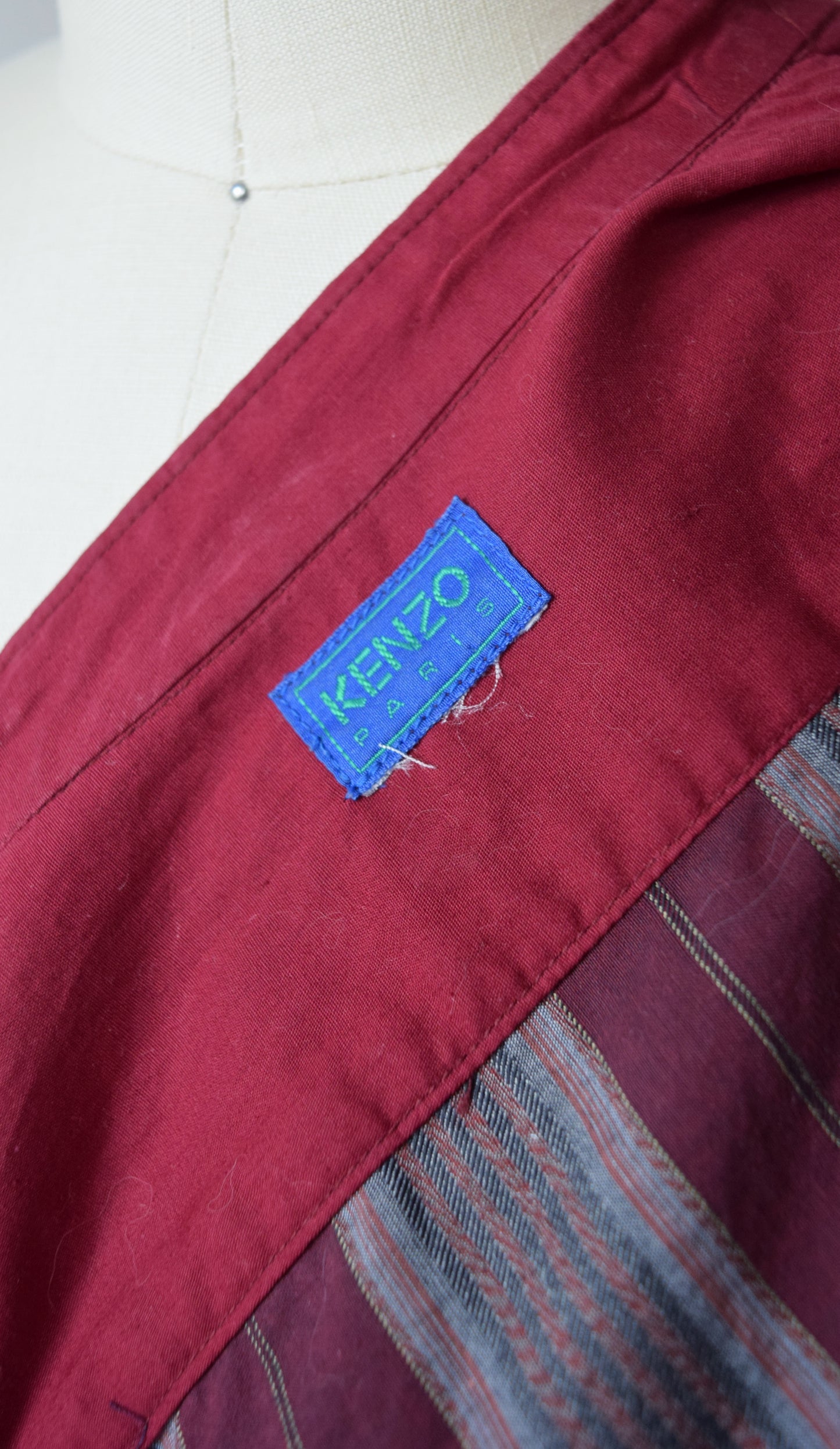 Kenzo Striped Cotton Wrap Top | S
