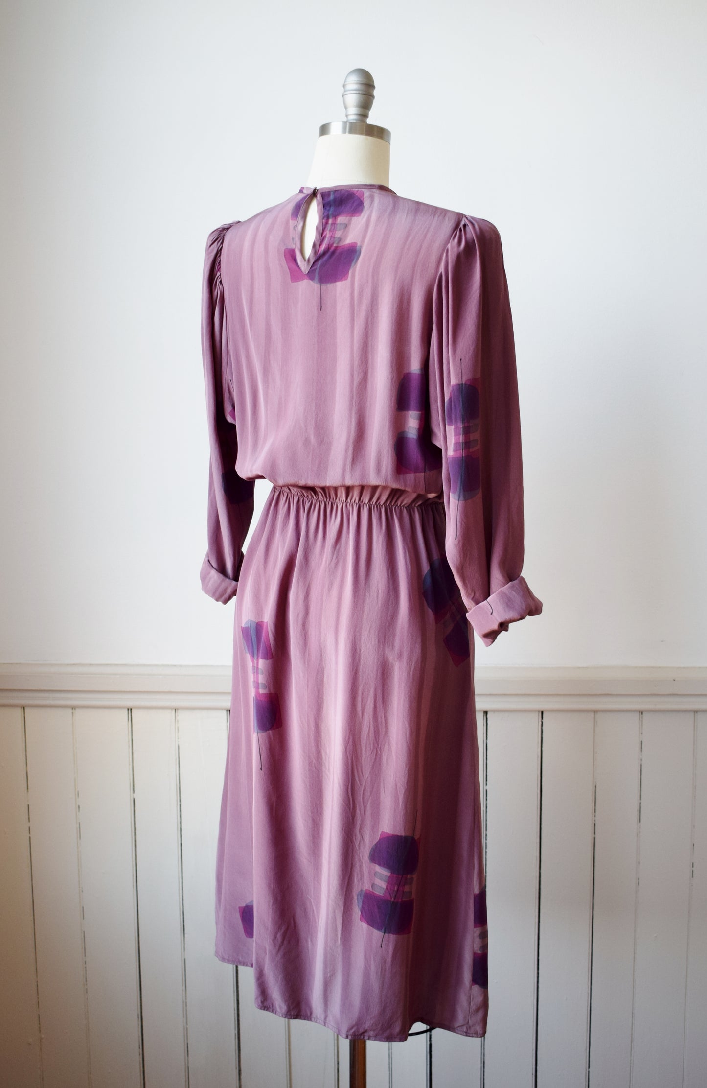 Vintage Hand Painted Silk Dress | M
