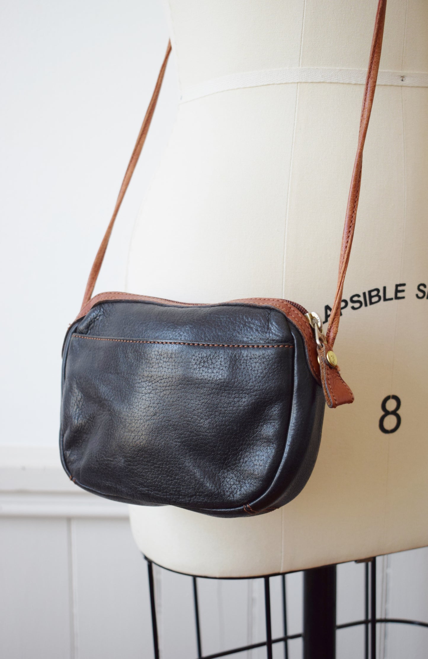 Vintage Two-Tone Leather Mini Purse