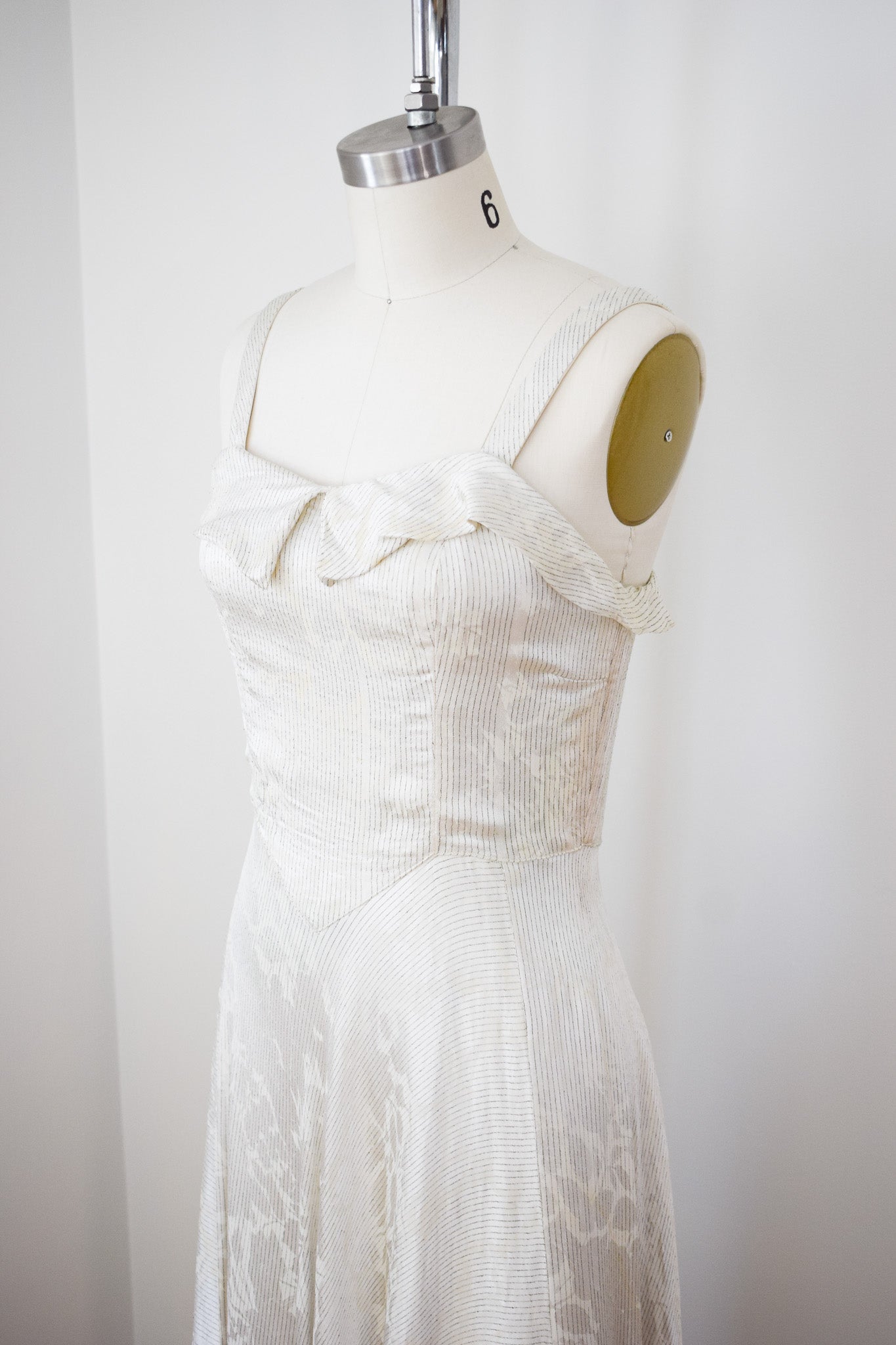1940s Satin and Lamé Gown | S