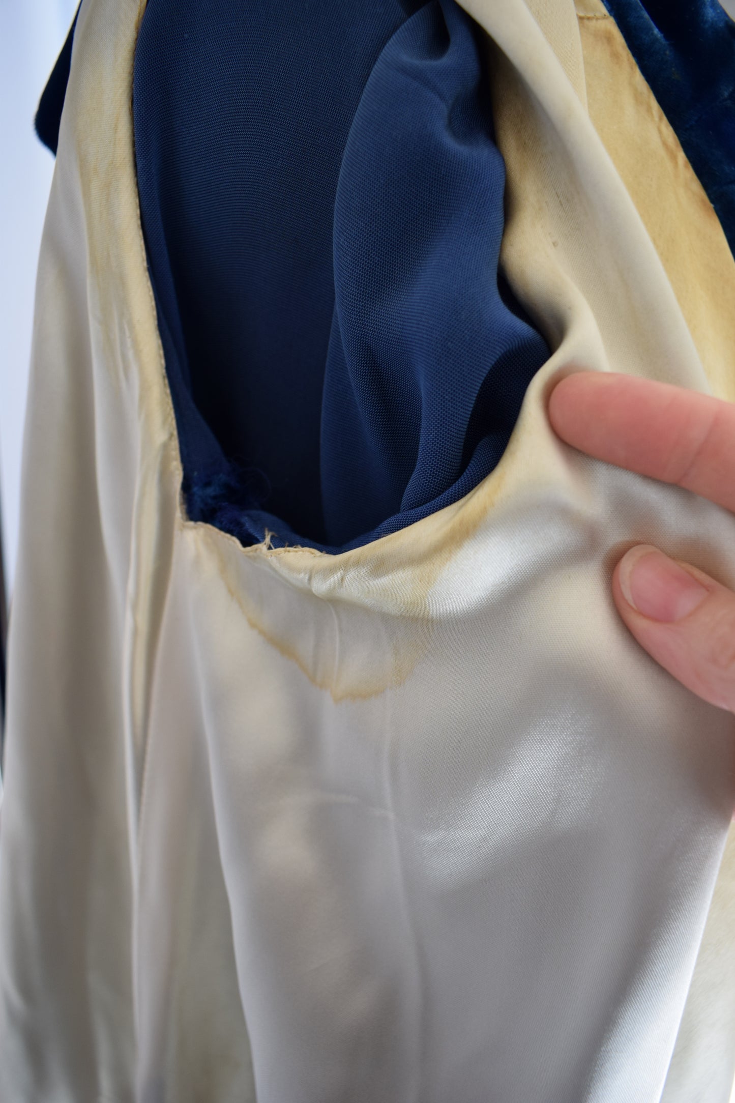 1930s Blue Velvet Gown with Matching Jacket | S