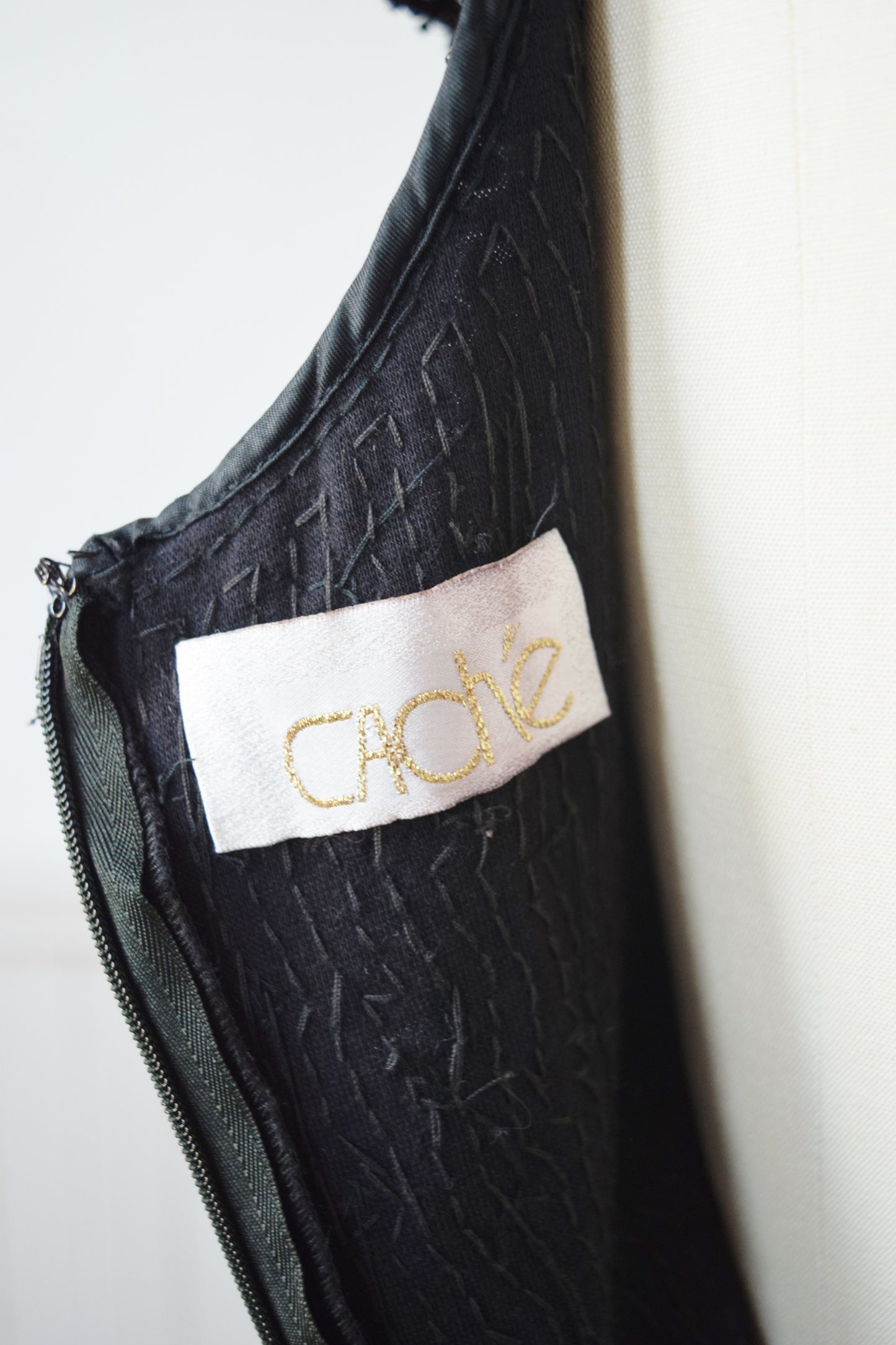 Carmen Marc Valvo for Cache LBBD (Little Black Beaded Dress) | XS