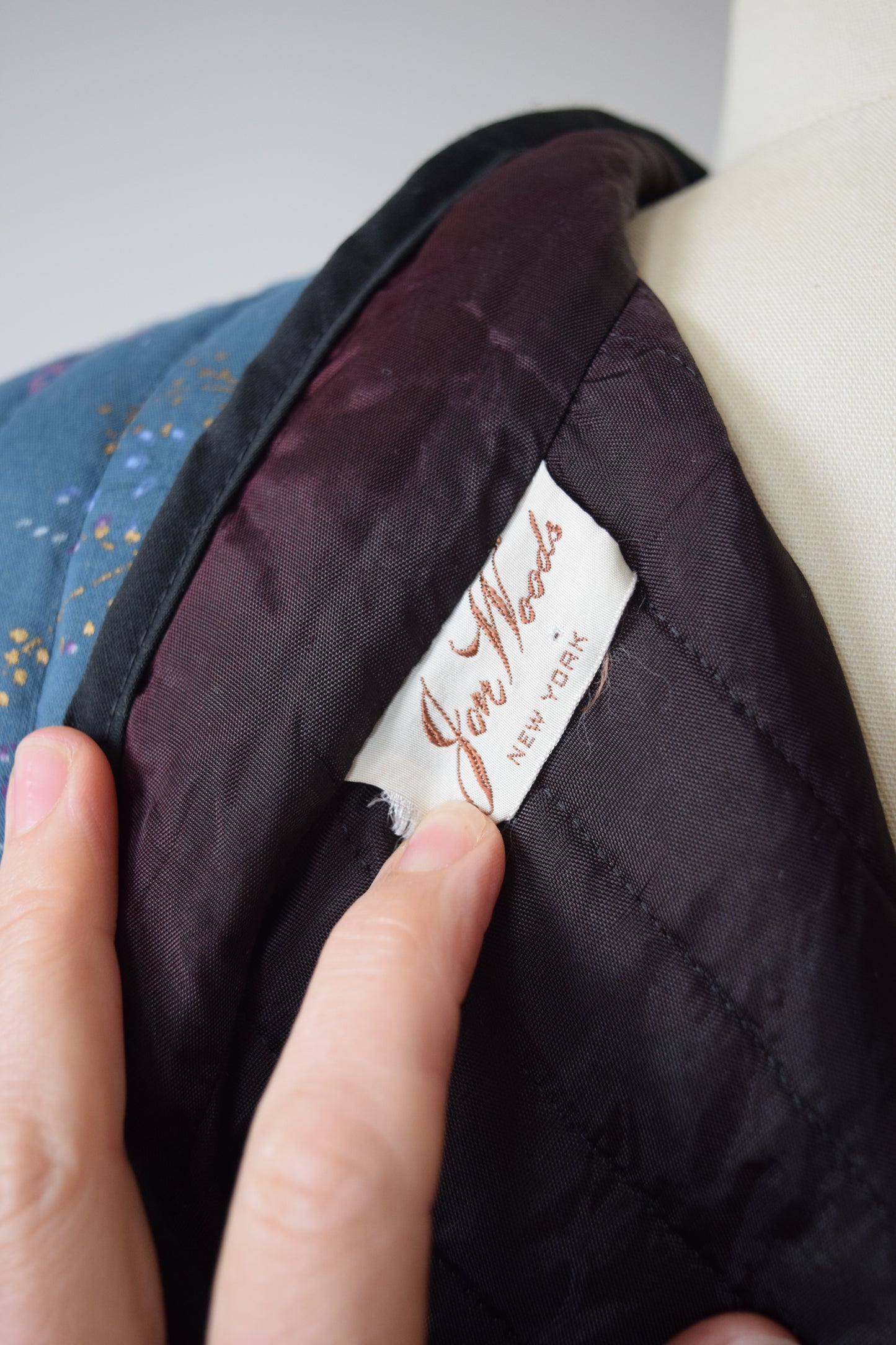 RESERVED 1970s Teal Blue Quilted Jacket | Vintage Quilted Jacket | L