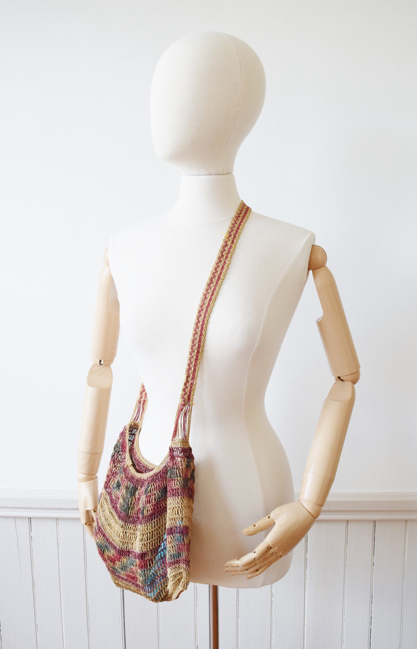 Vintage Crochet Sisal Market Bag