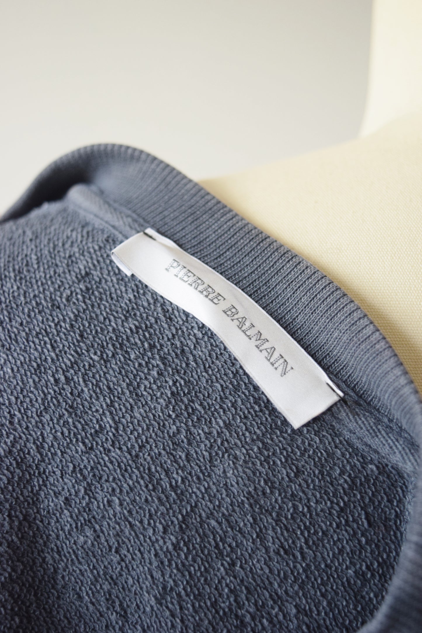 Balmain Gray Cotton Sweatshirt (Sleeveless) | M/L