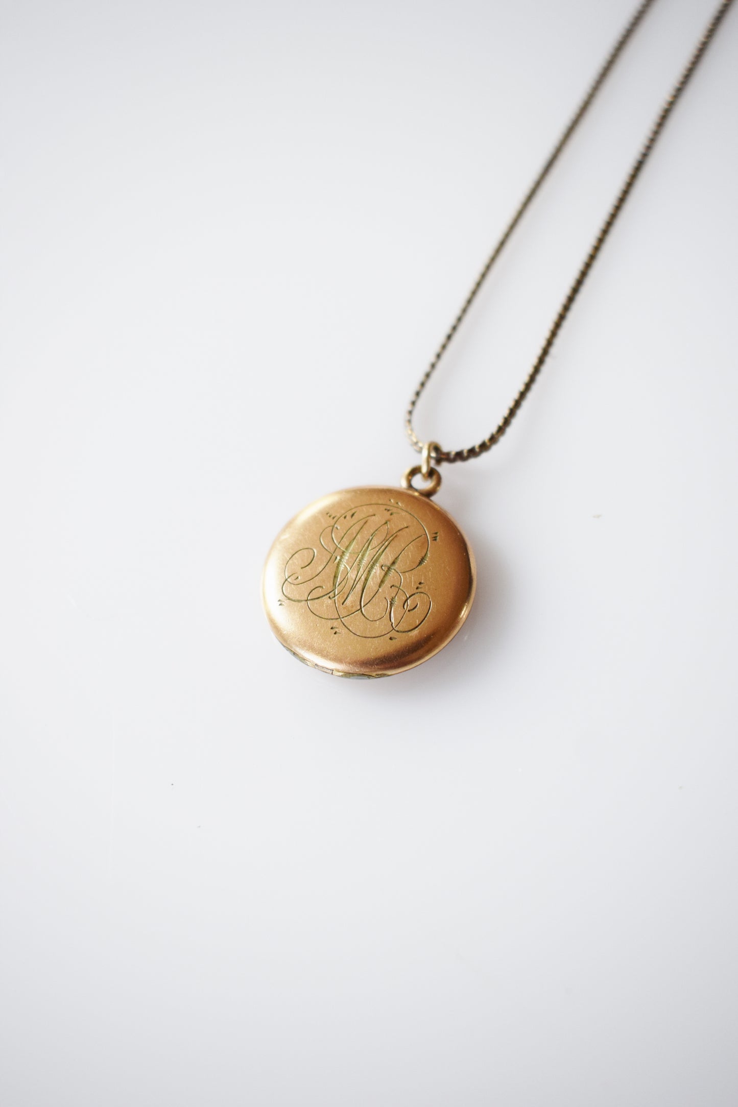 Antique Monogrammed Gold-Fill Locket | AMR