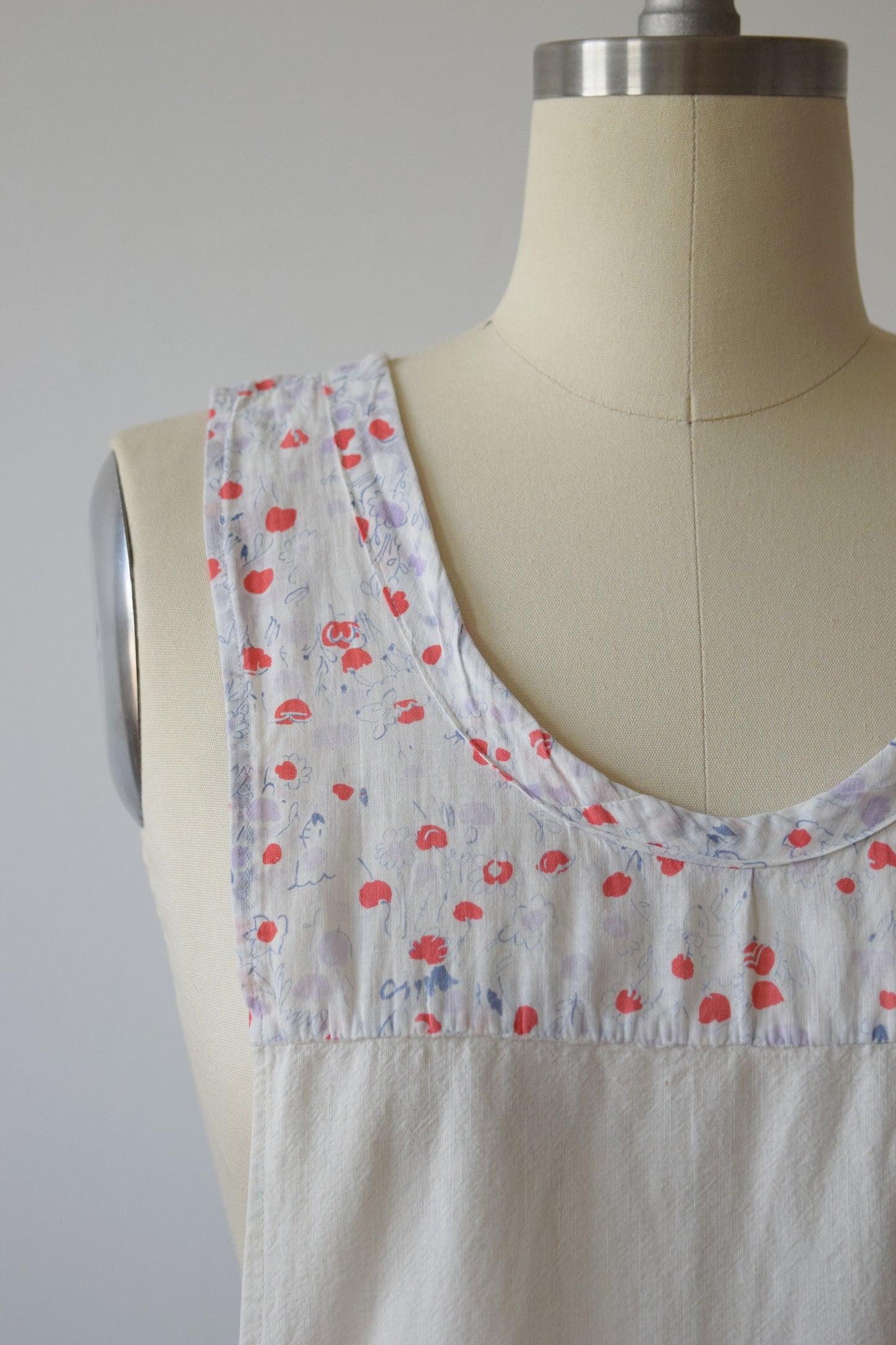 1920s Smock | Apron with Novelty Print Accents