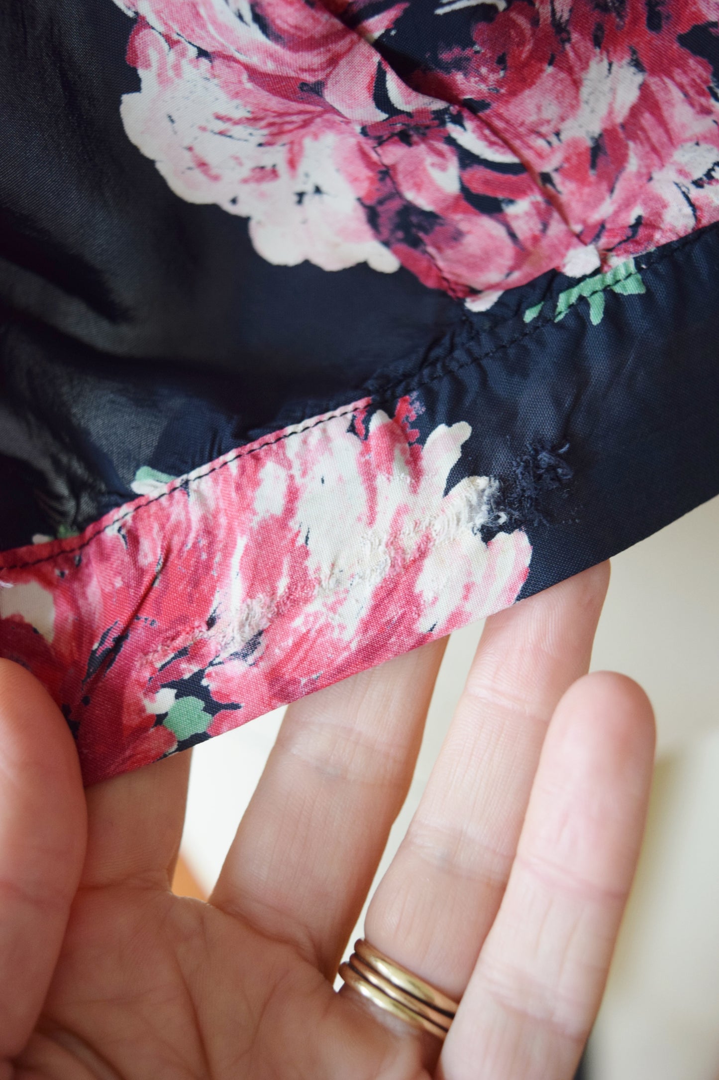 1940s Chrysanthemum Print Blouse | XS