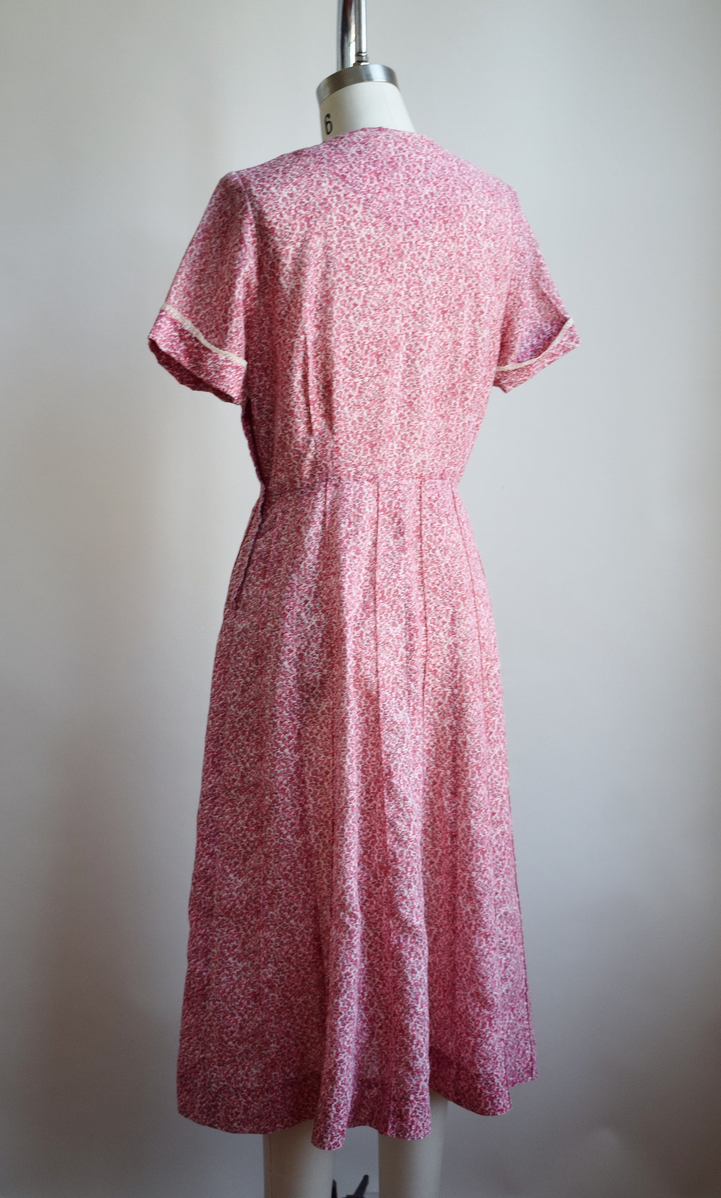 1940s Ditsy Rose Day Dress | S/M
