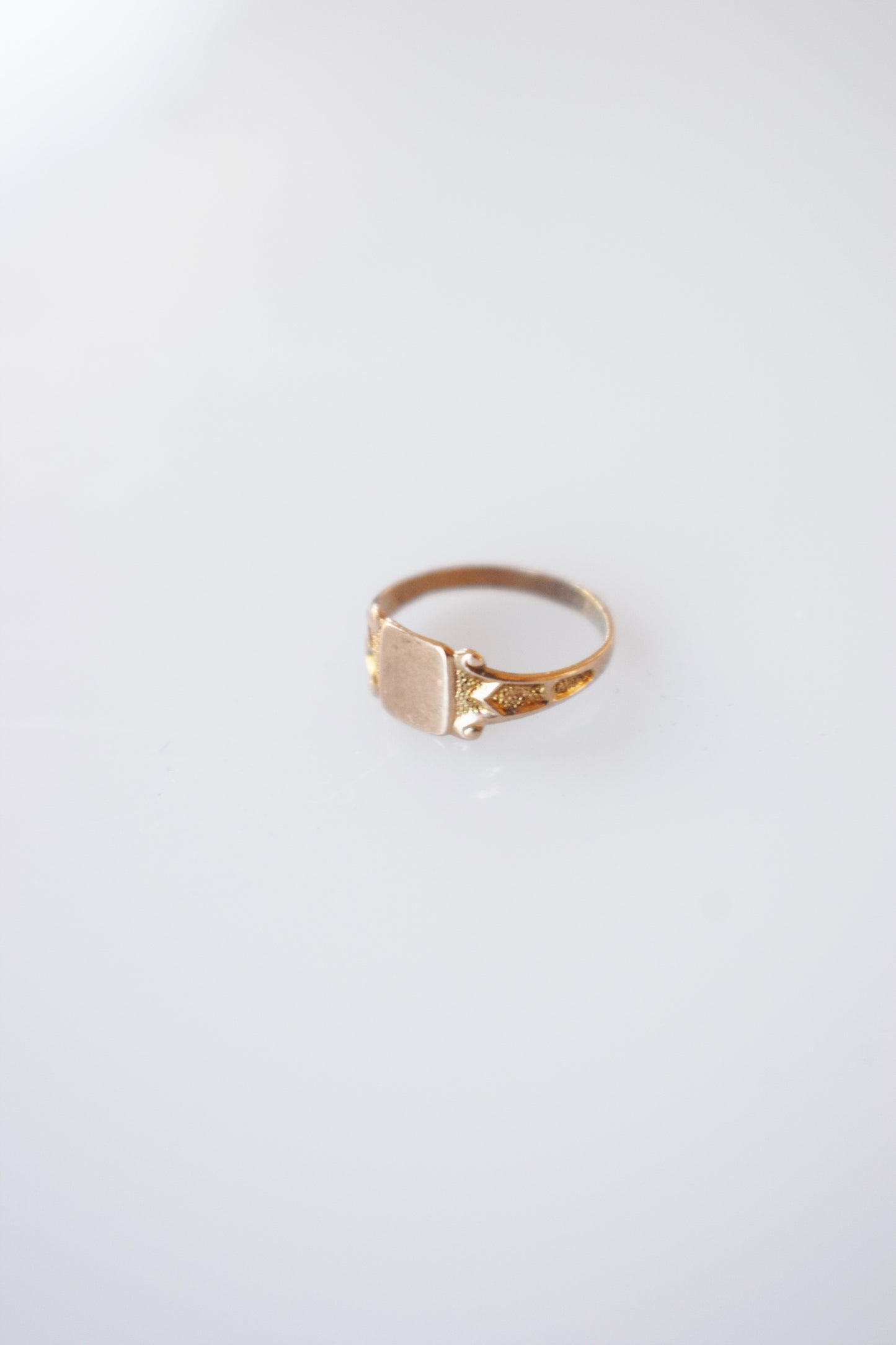 Victorian 10kt Rose Gold Mini Signet Ring/Charm