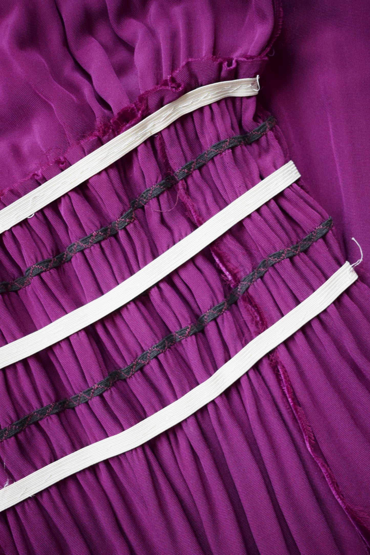 1940s Cabarnet Red Velvet Gown | S