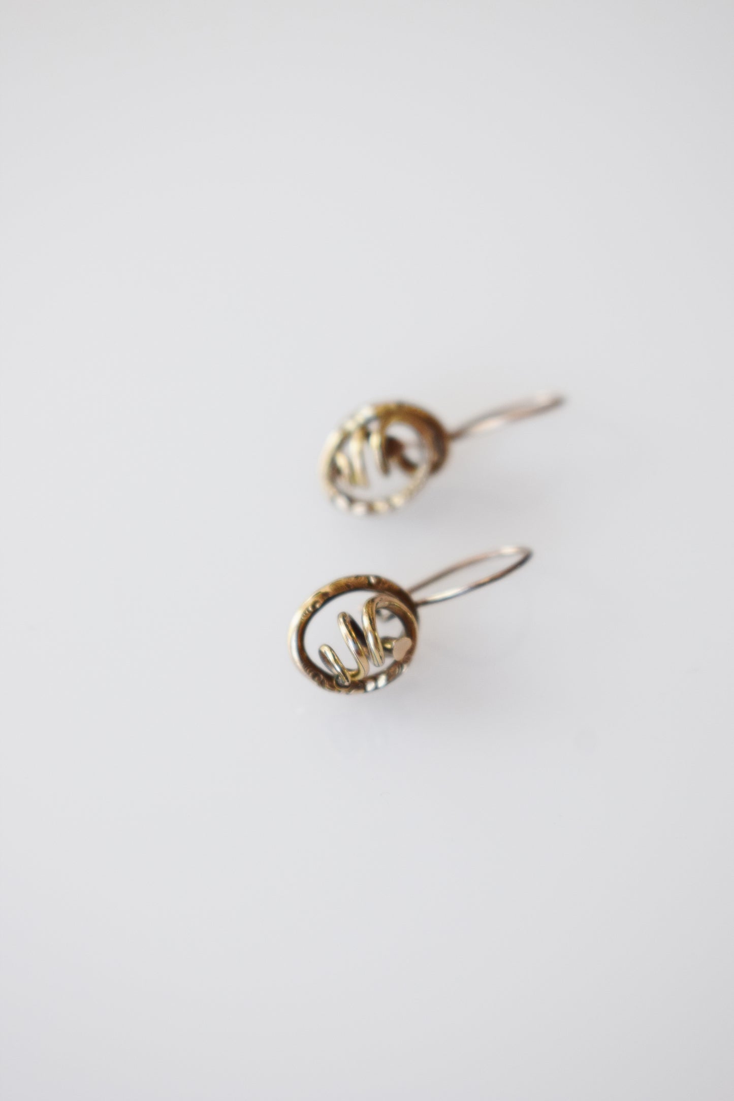 Antique Petite Gold-fill Victorian Love Knot Earrings