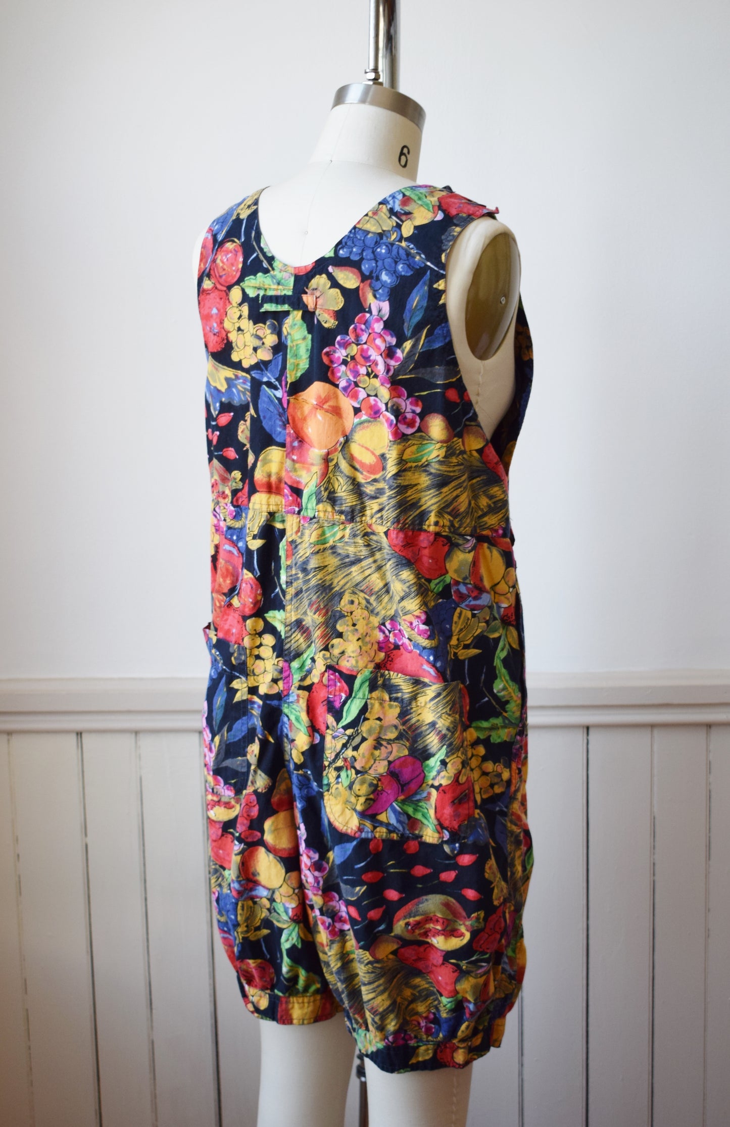 Vintage Fruity Cotton Romper/Onesie | M/L