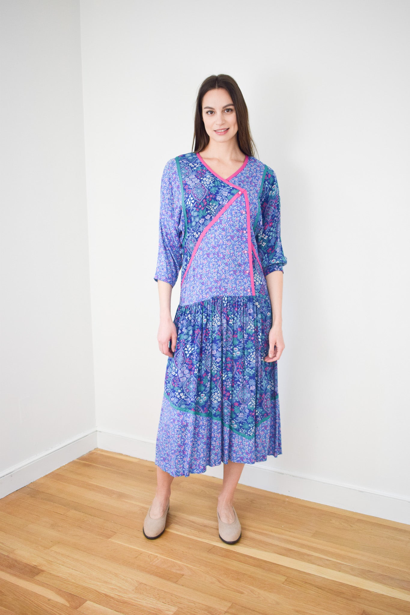 Mixed Floral Print Dress by Belle France | XS/S