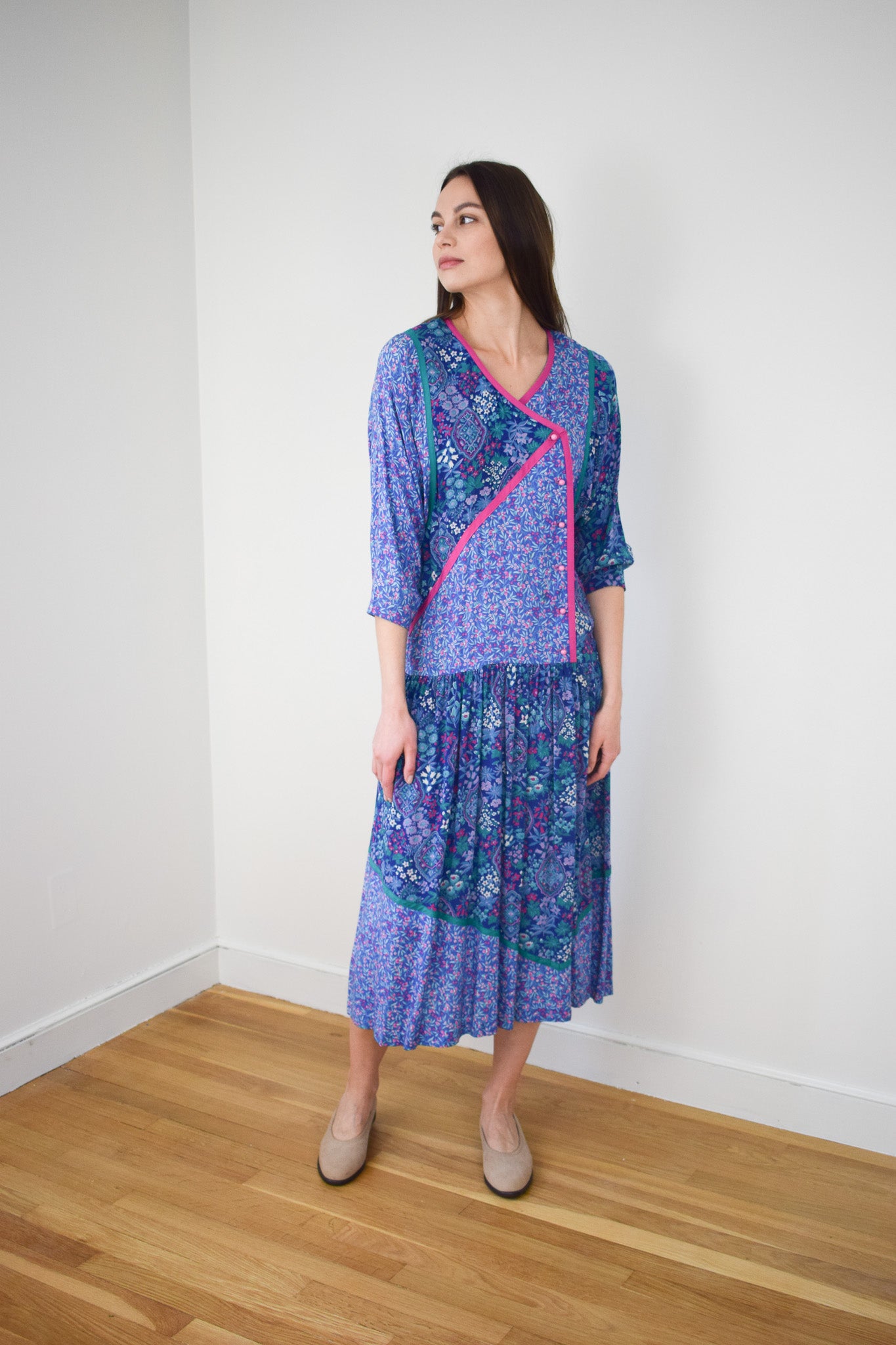 Mixed Floral Print Dress by Belle France | XS/S