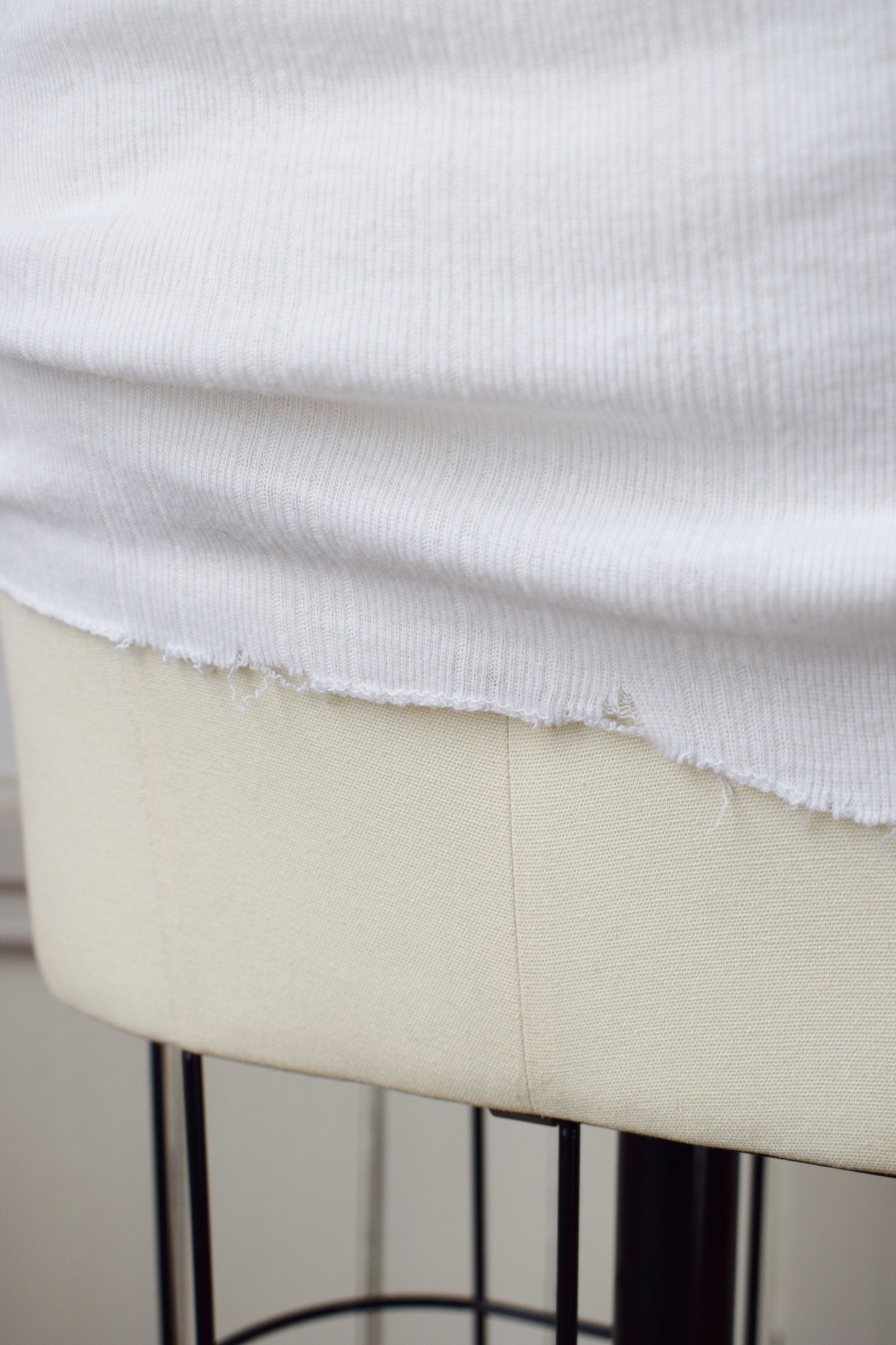 1940s White Knit Tank Top | M/L