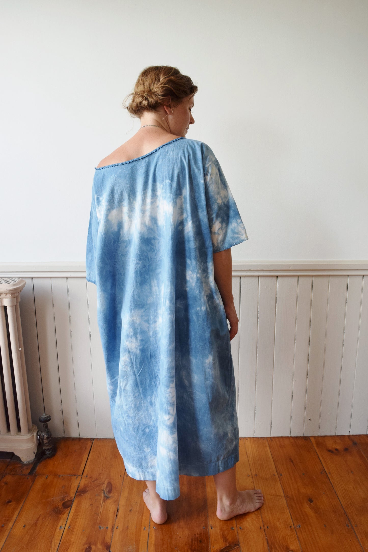 Indigo Dyed Cloud Dress | Antique | OS