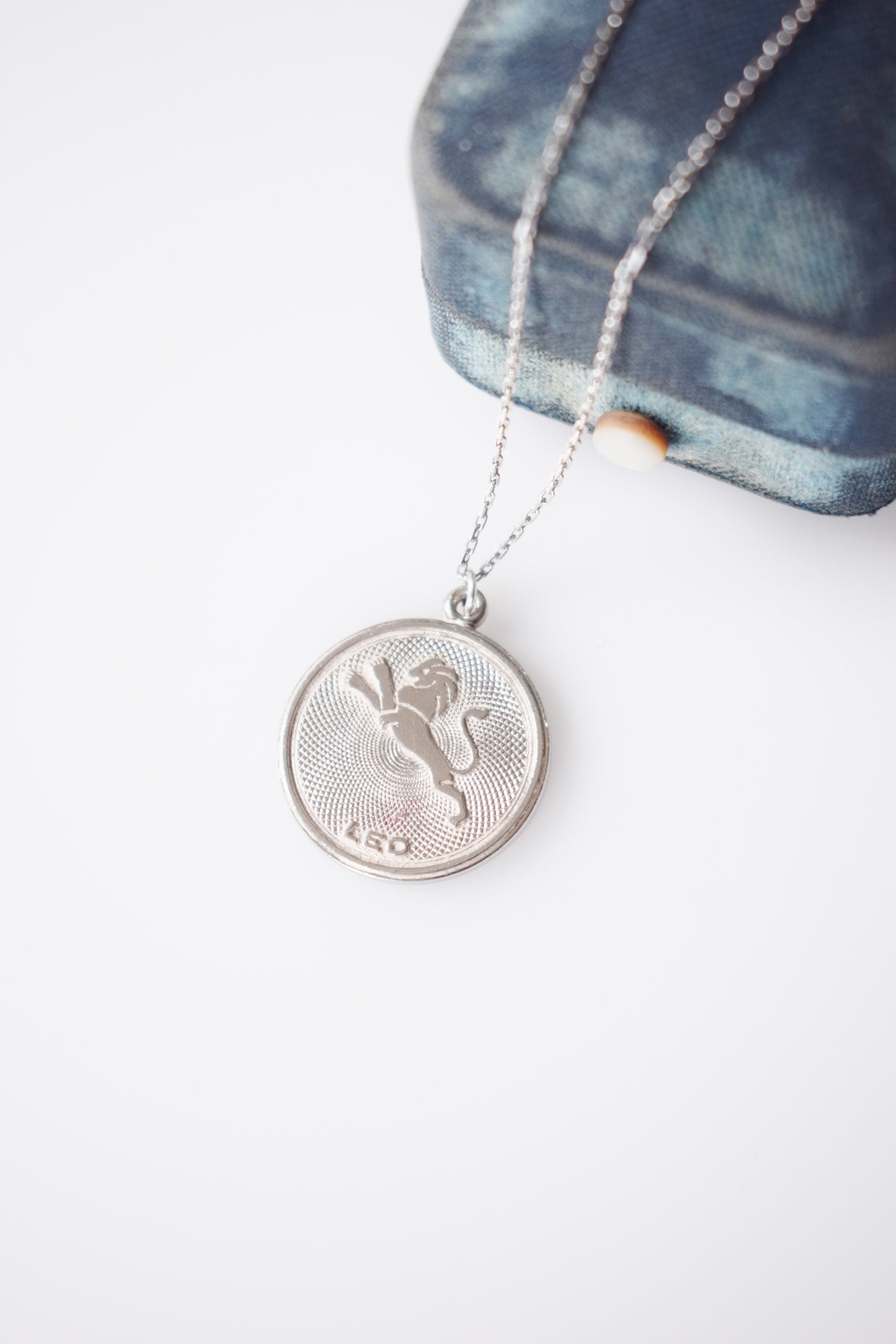 Vintage Sterling Silver Leo Charm Necklace