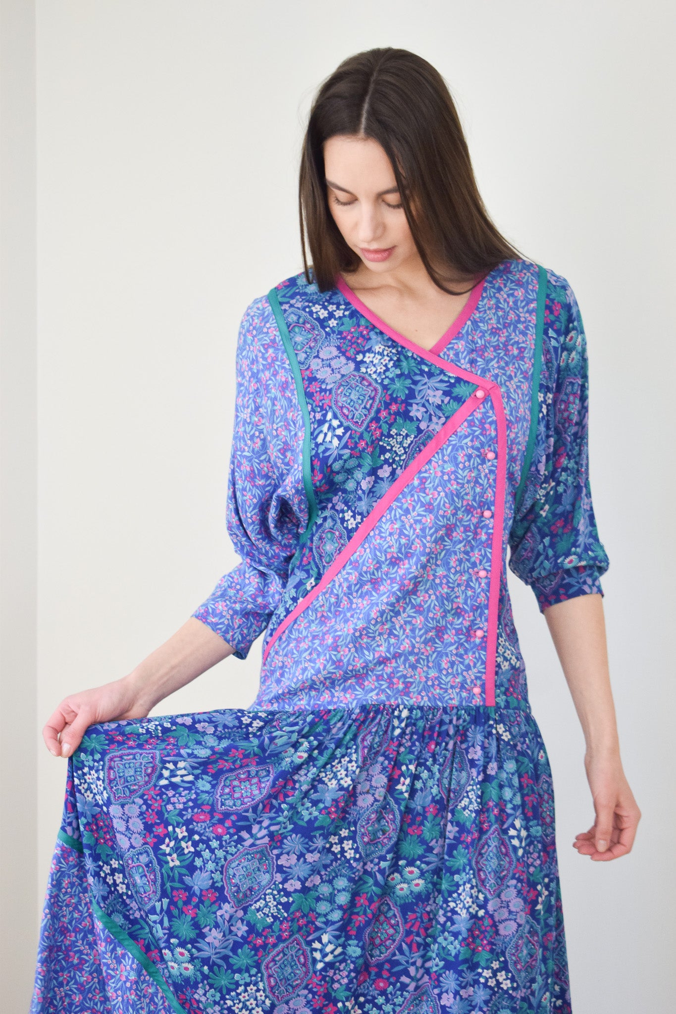 Mixed Floral Print Dress by Belle France | XS/S