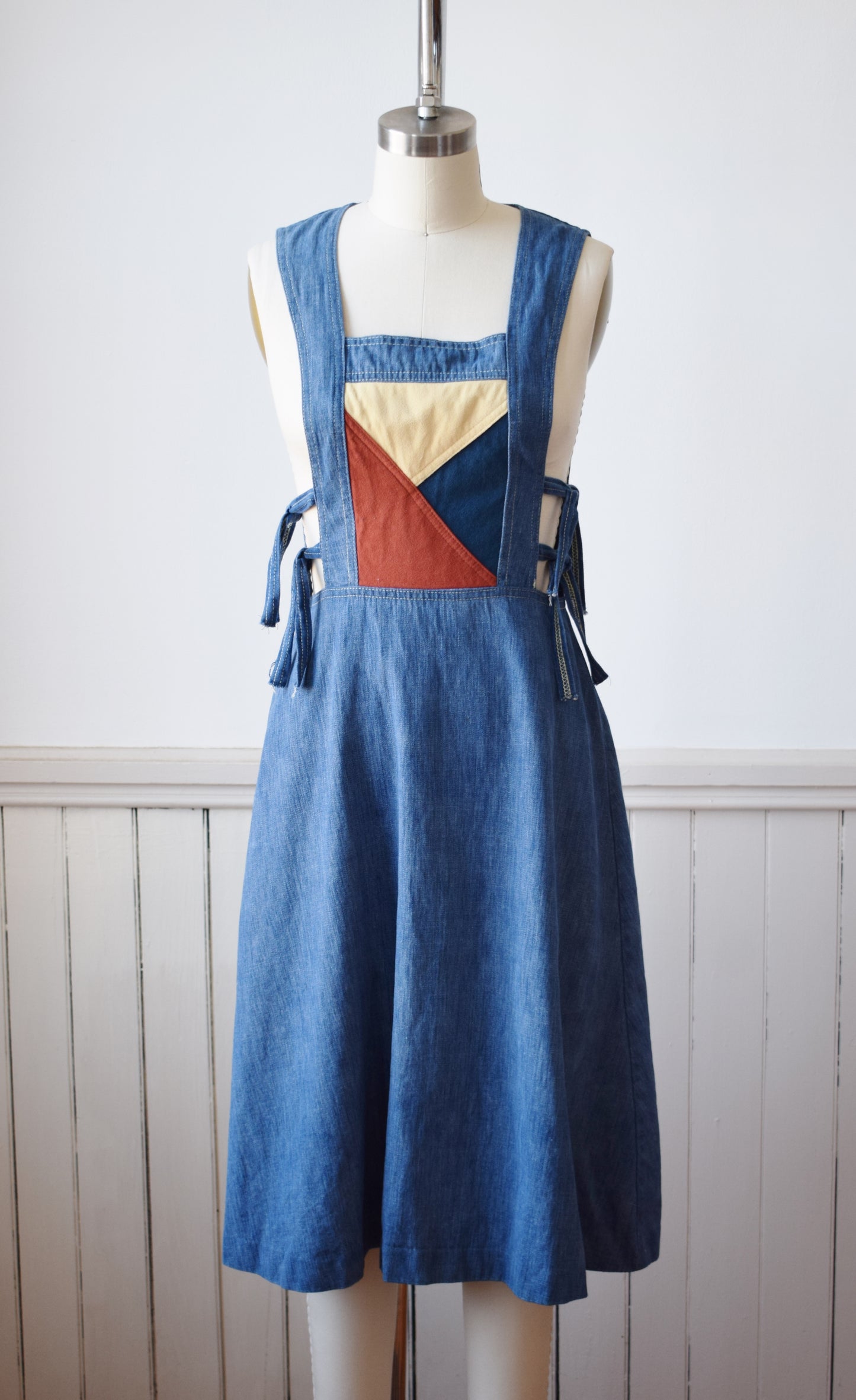 Denim Pinafore Dress | XS/S