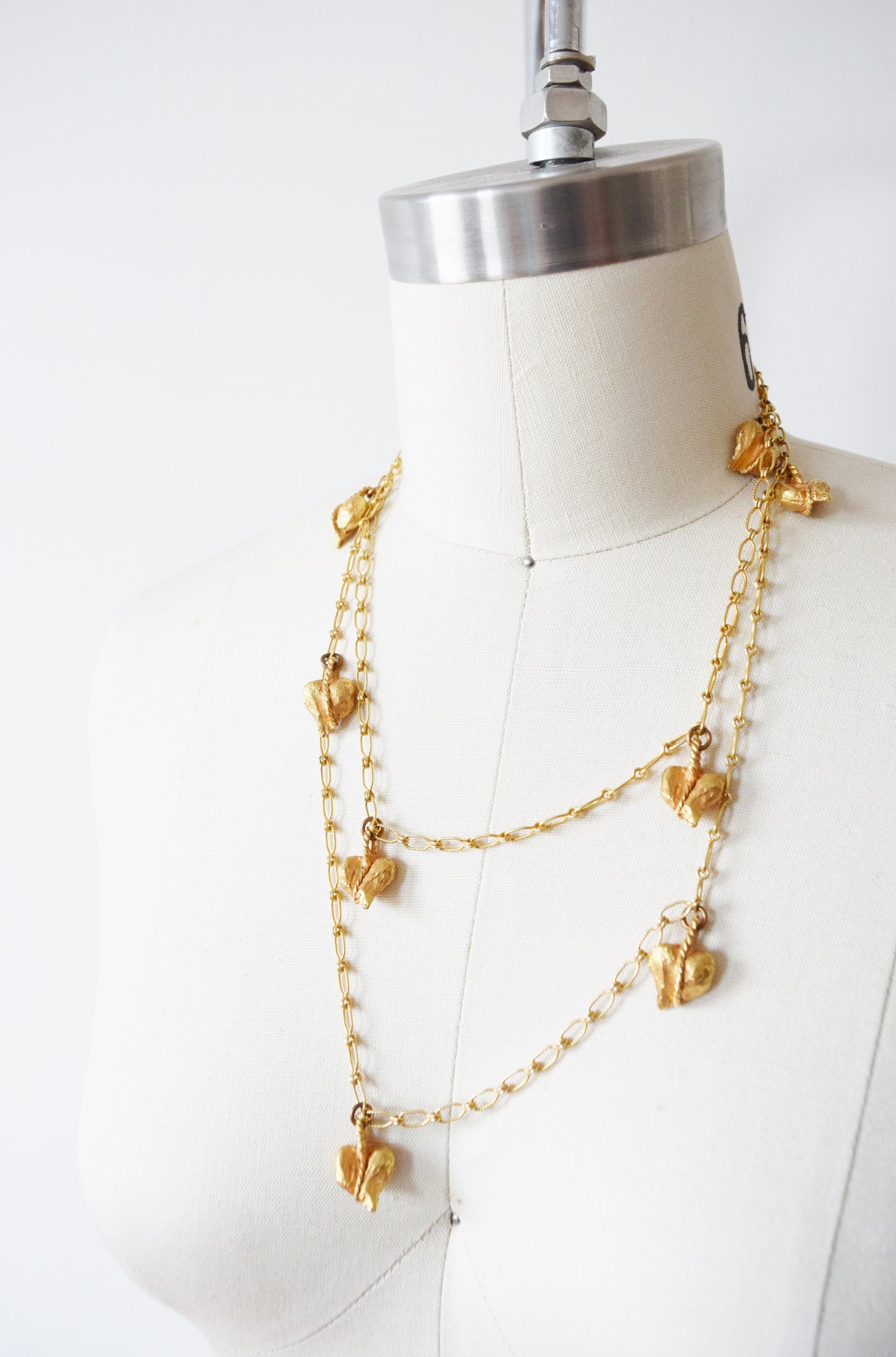 Vintage Bound Hearts Necklace