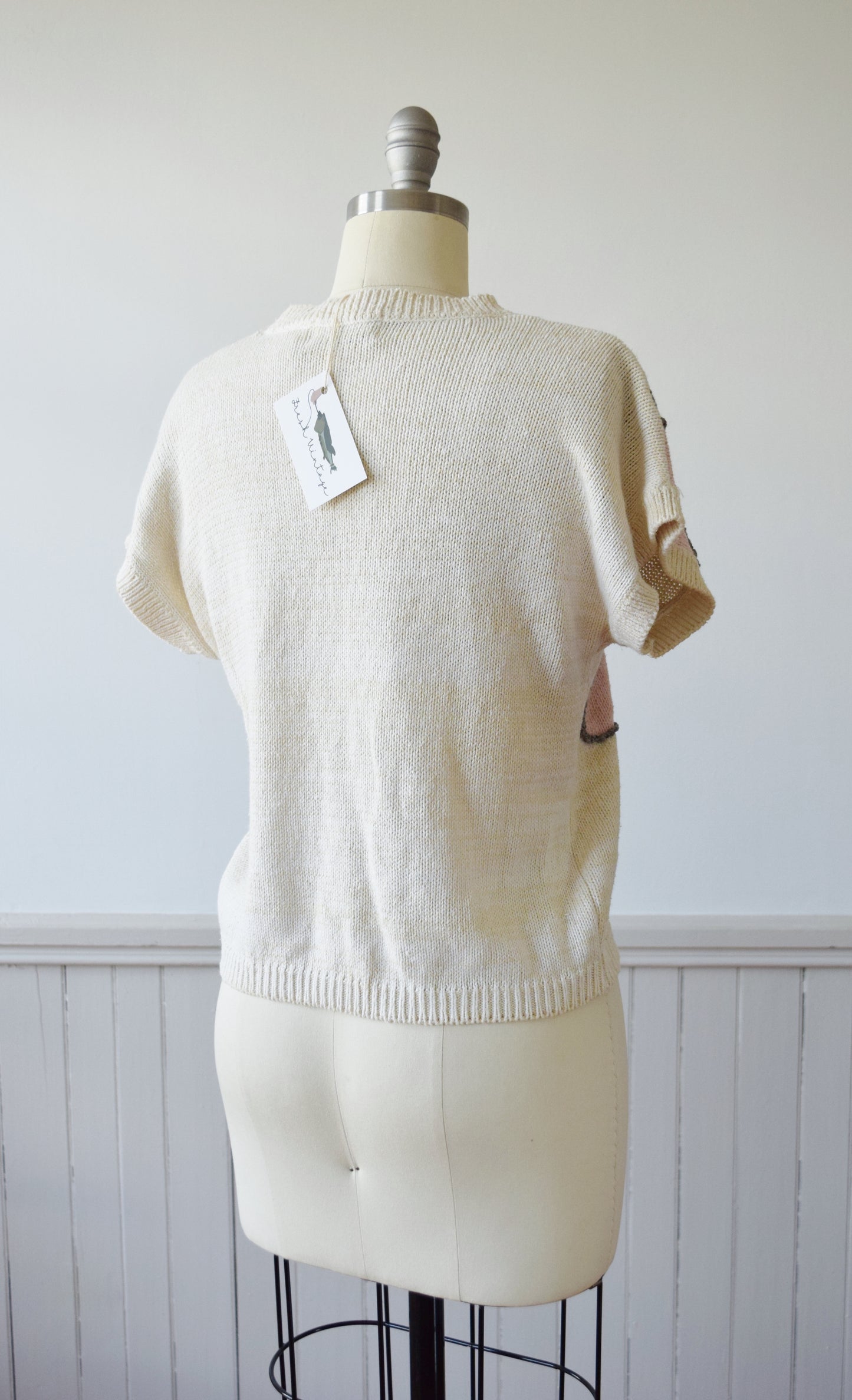Strata Silk Blend Knit Top | 1980s| S/M