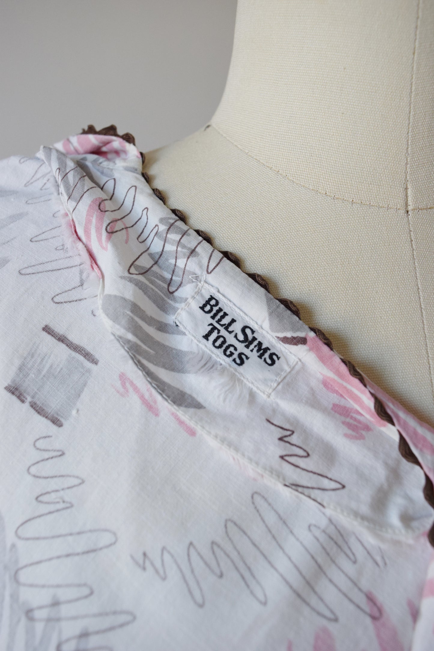 Spools of Thread Print Frock | 1930s/40s | M/L