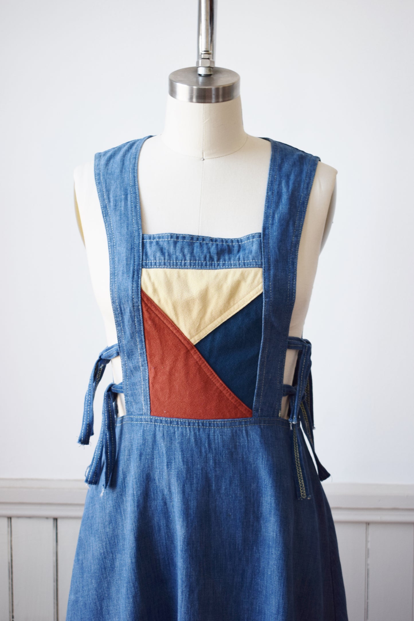 Denim Pinafore Dress | XS/S