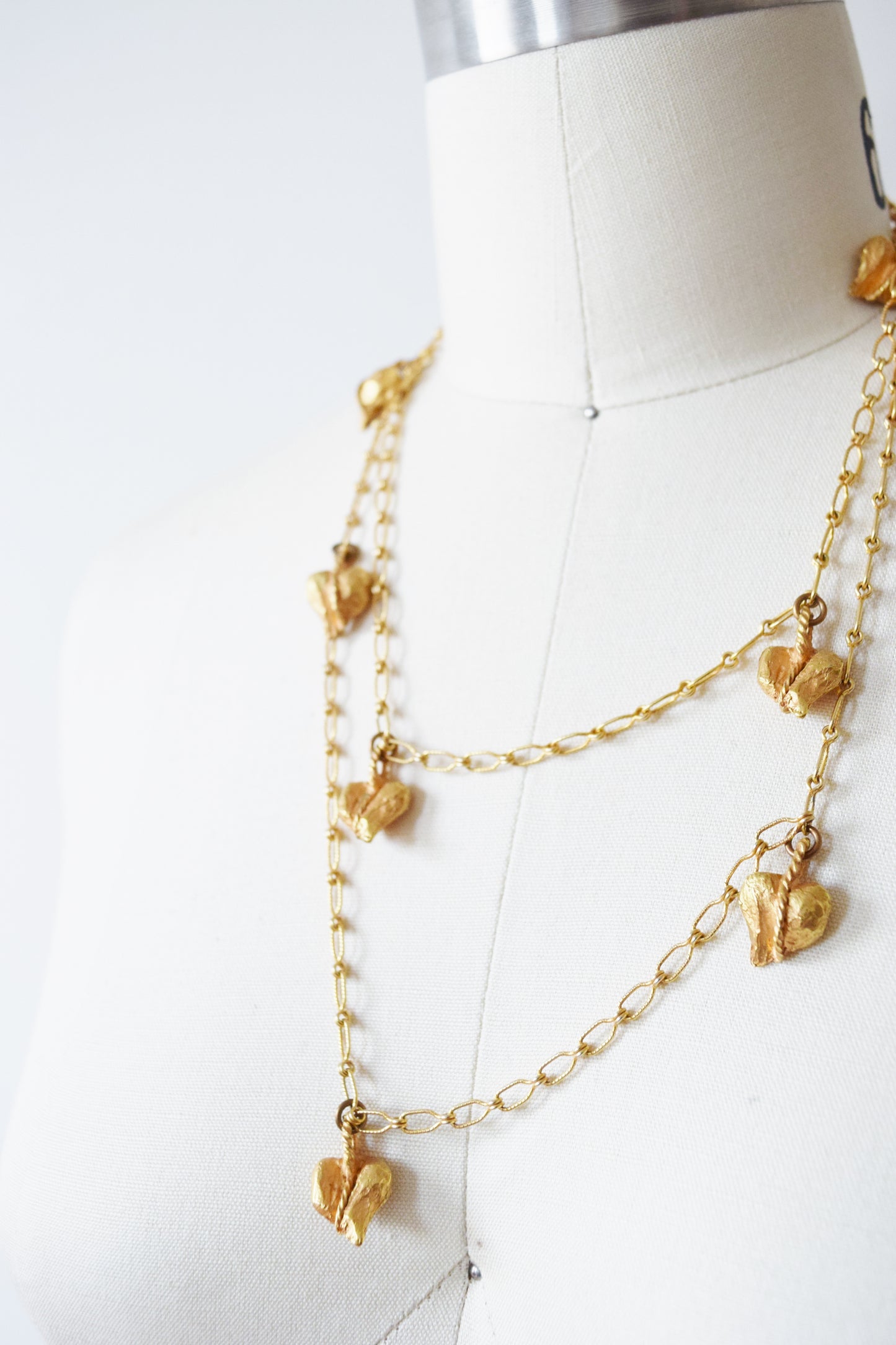 Vintage Bound Hearts Necklace