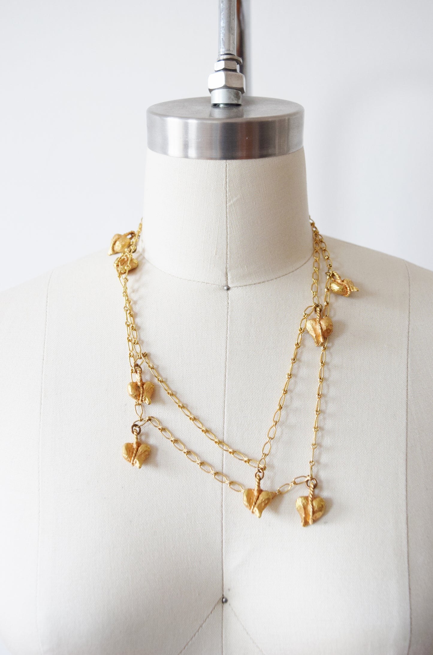 Vintage Bound Hearts Necklace