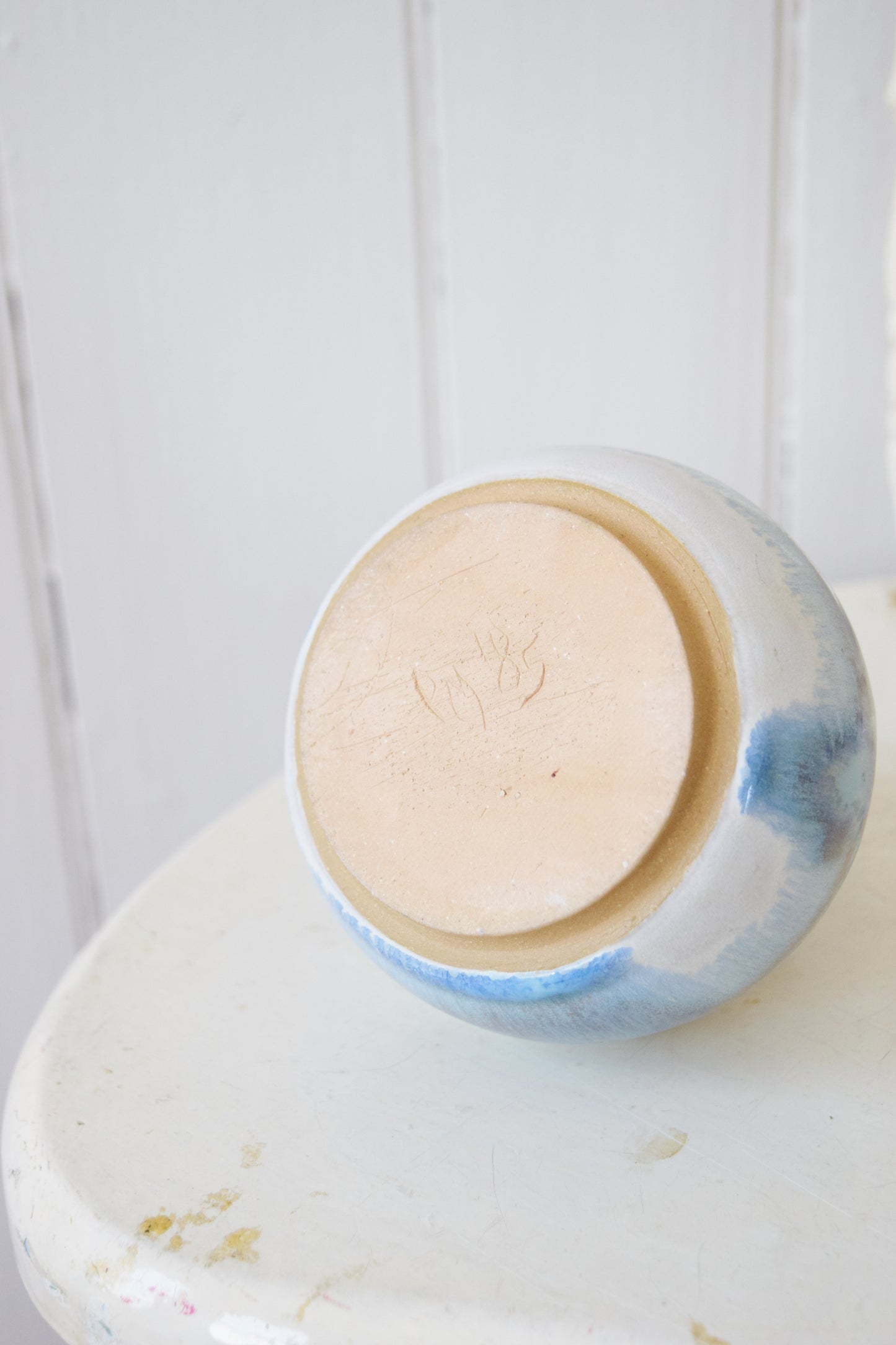 Vintage Glazed Ceramic Bud Vase | 1985
