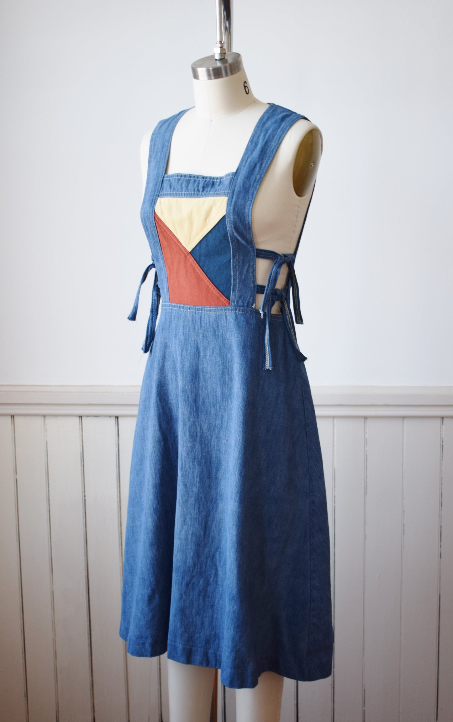 Denim Pinafore Dress | XS/S