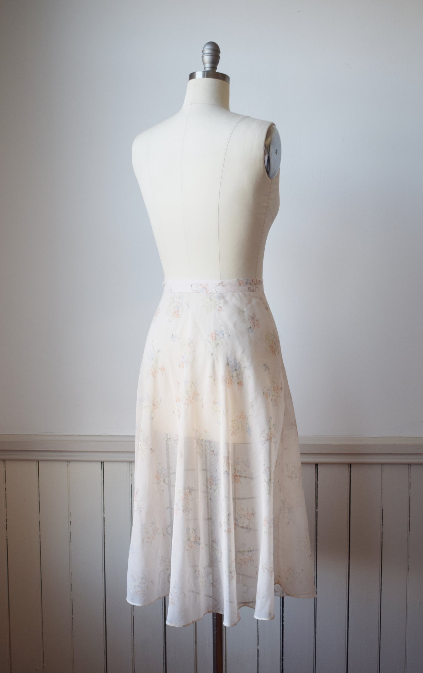1970s Floral Midi Skirt | S