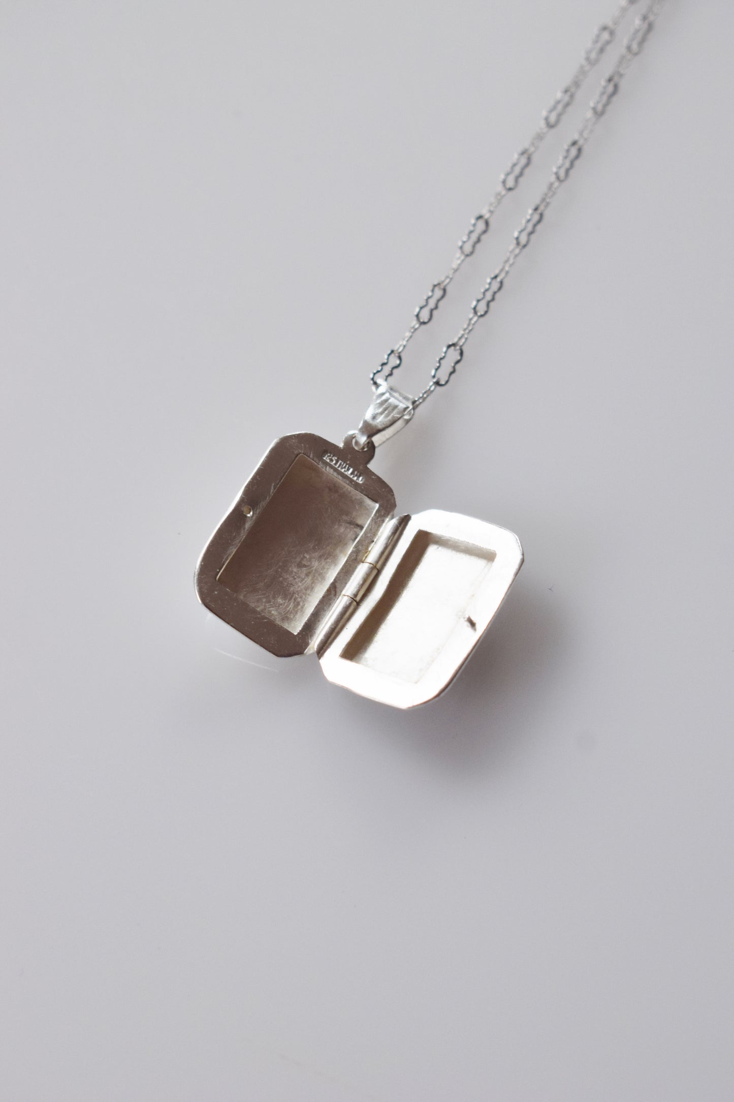 Vintage Sterling Silver Rectangular Locket