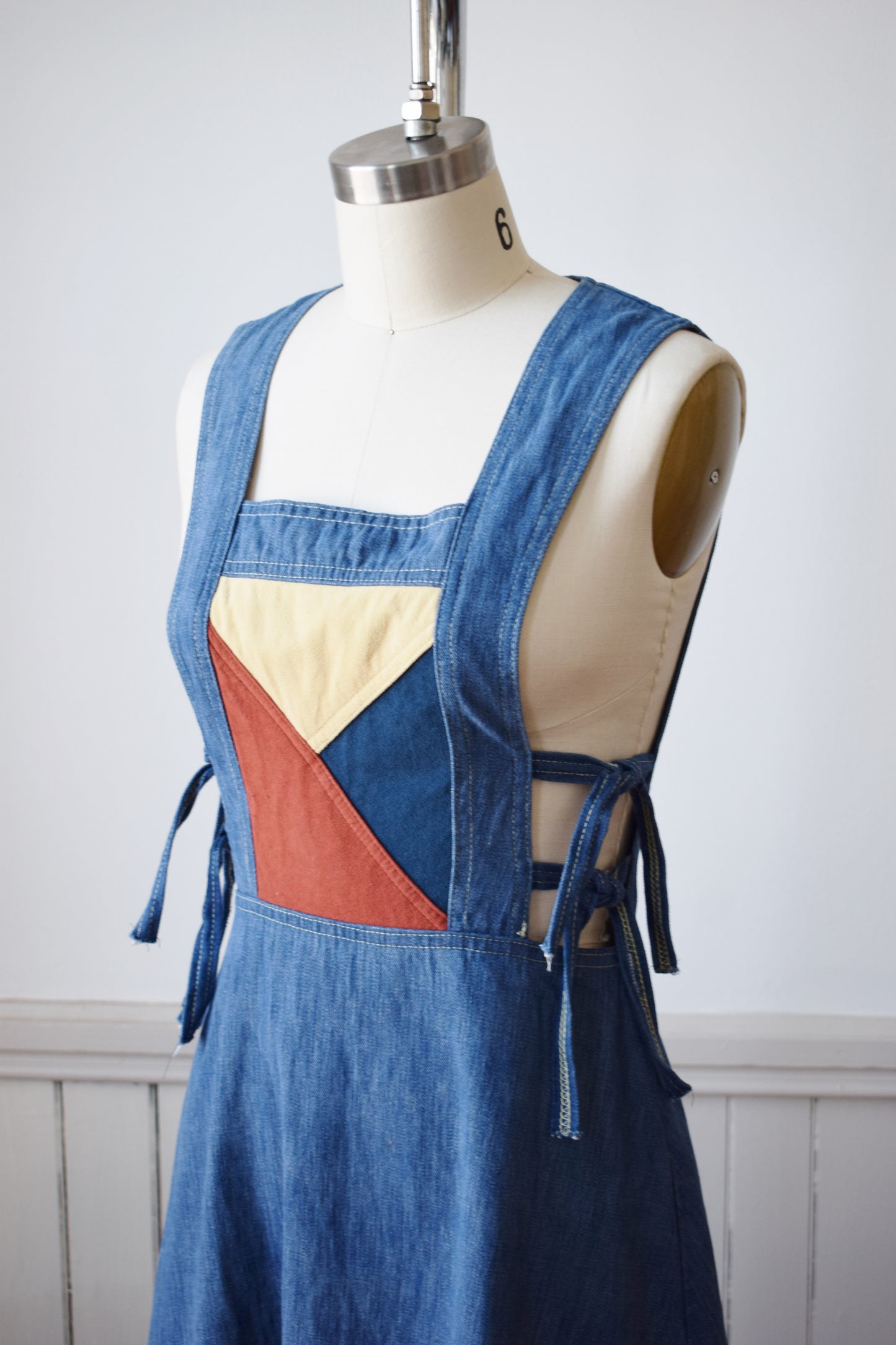 Denim Pinafore Dress | XS/S