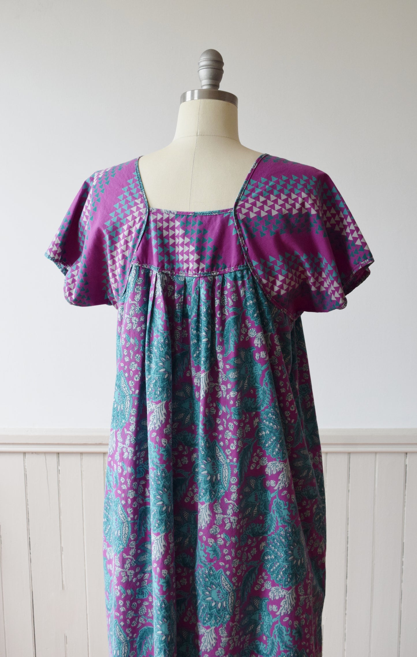 Vintage Indian Cotton Dress | 1980s | M