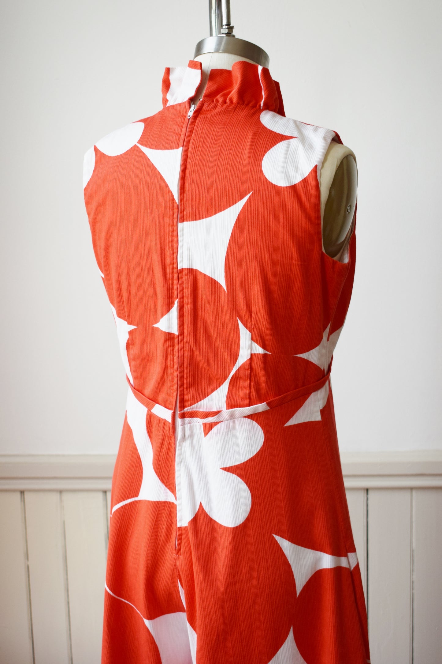 1970s Candy Red Wide Leg Jumpsuit | M